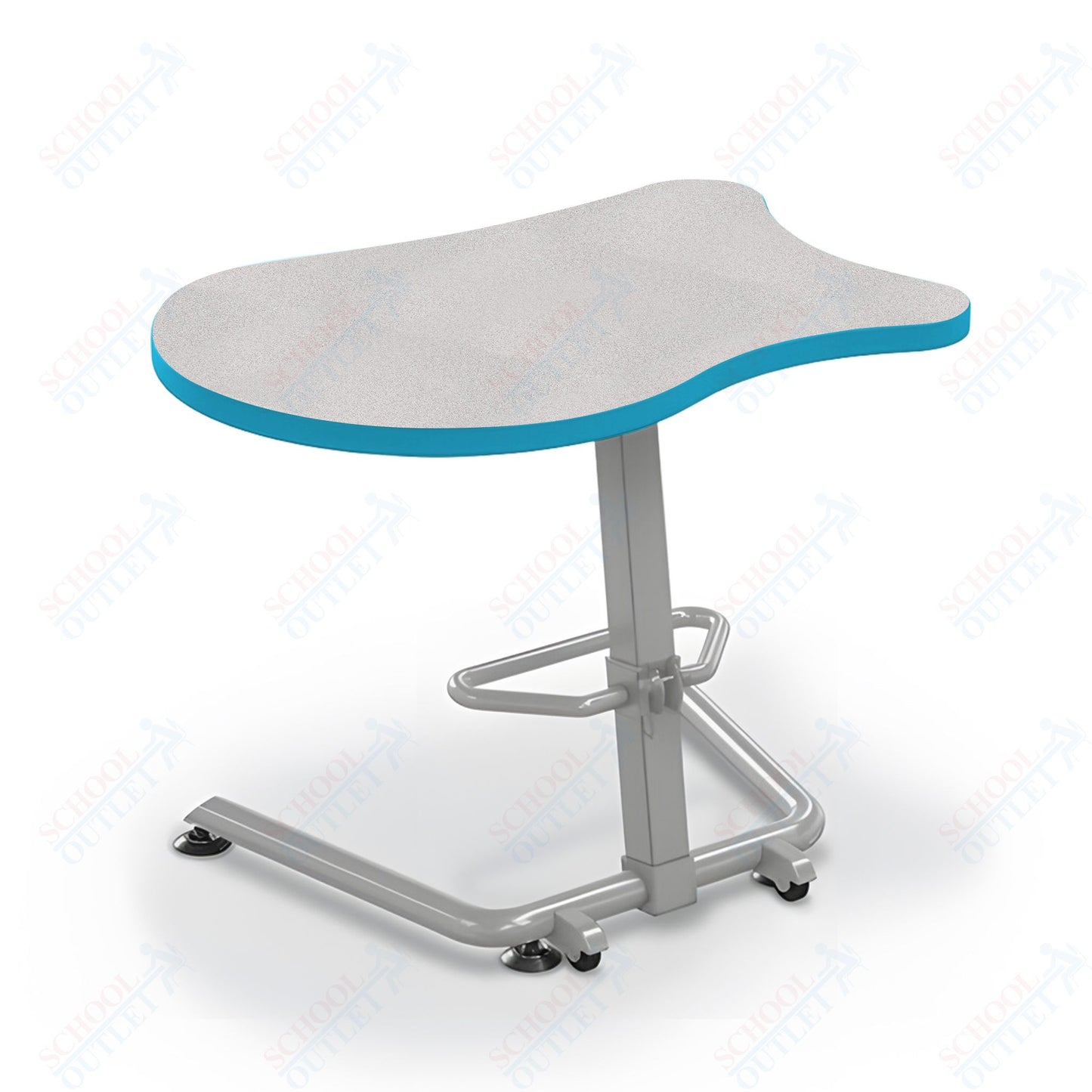 Mooreco Up-Rite Student Desk Fender Top, Adjustable Height, Platinum Frame (Mooreco 90533-F)