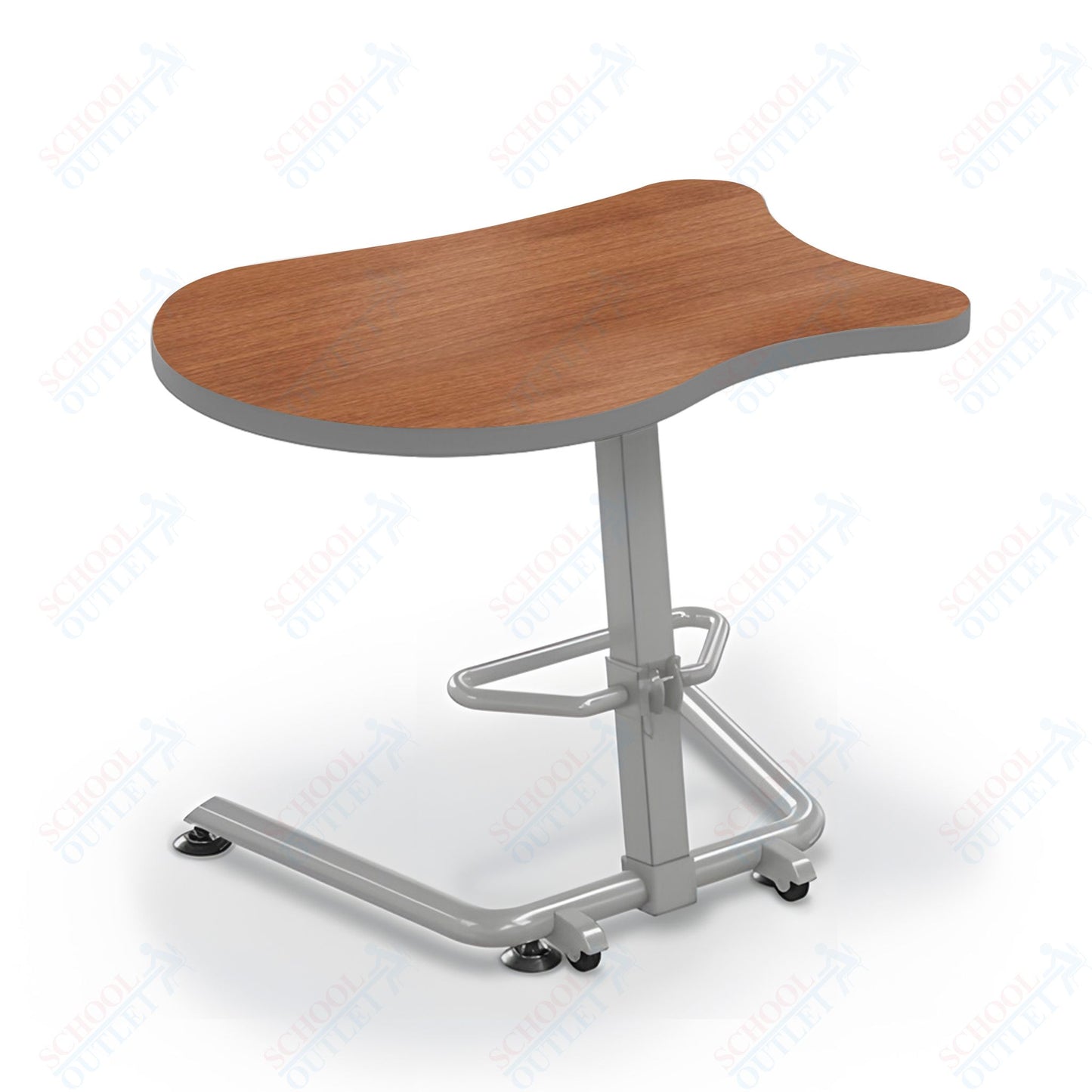 Mooreco Up-Rite Student Desk Fender Top, Adjustable Height, Platinum Frame (Mooreco 90533-F)