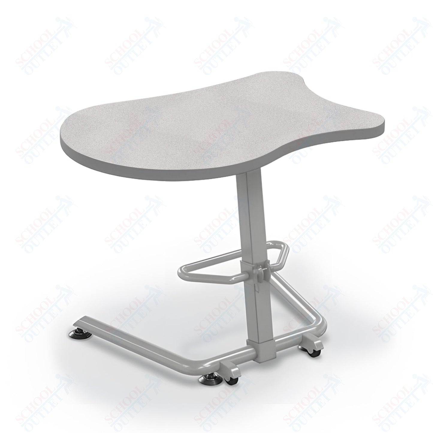 Mooreco Up-Rite Student Desk Fender Top, Adjustable Height, Platinum Frame (Mooreco 90533-F)