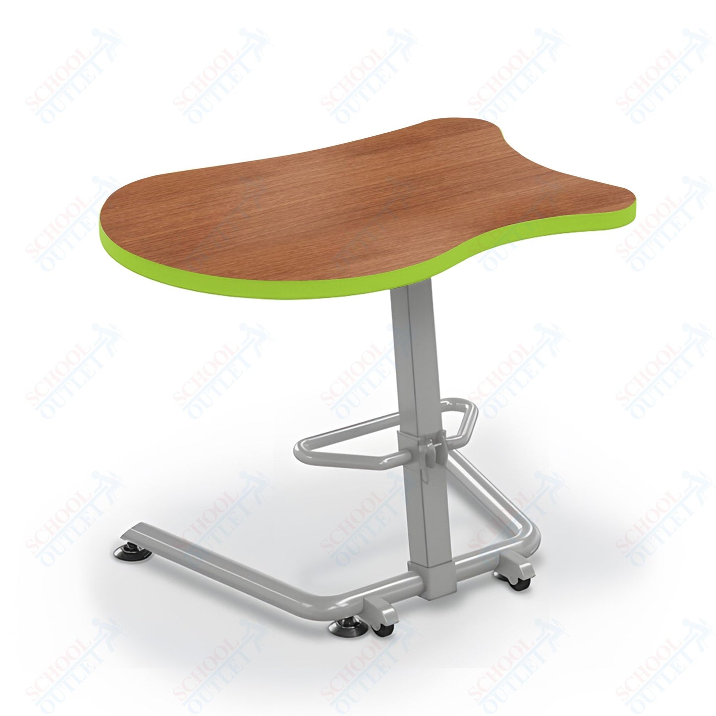 Mooreco Up-Rite Student Desk Fender Top, Adjustable Height, Platinum Frame (Mooreco 90533-F)