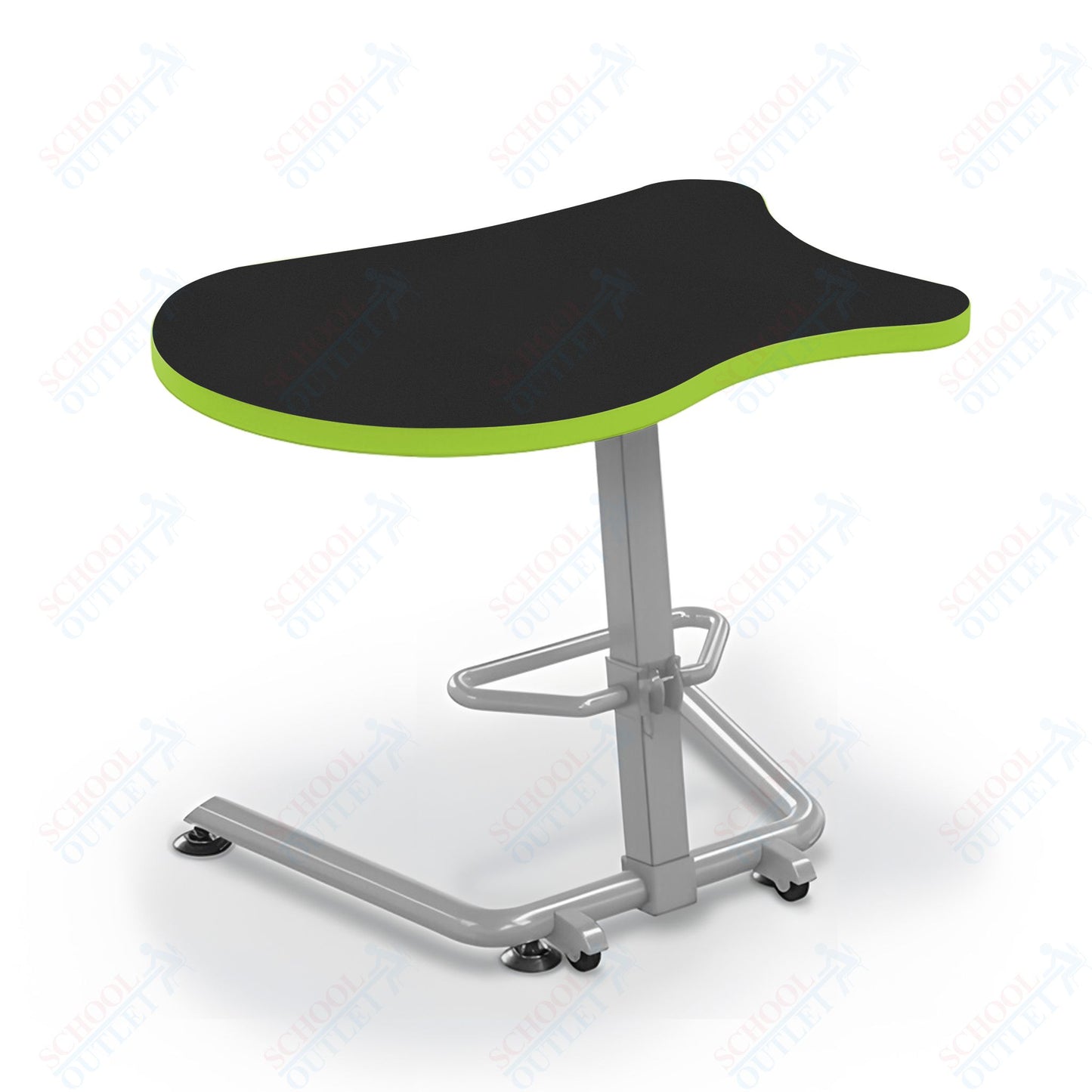 Mooreco Up-Rite Student Desk Fender Top, Adjustable Height, Platinum Frame (Mooreco 90533-F)