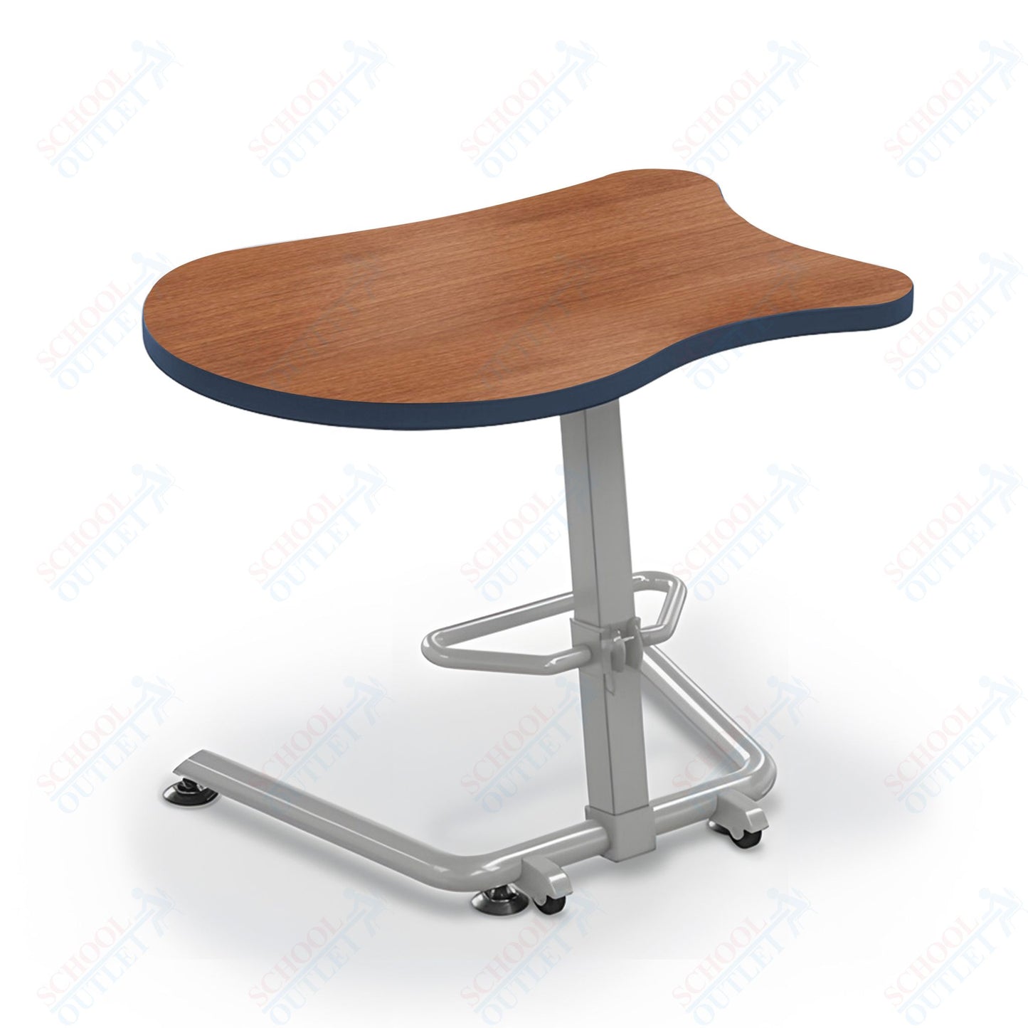 Mooreco Up-Rite Student Desk Fender Top, Adjustable Height, Platinum Frame (Mooreco 90533-F)