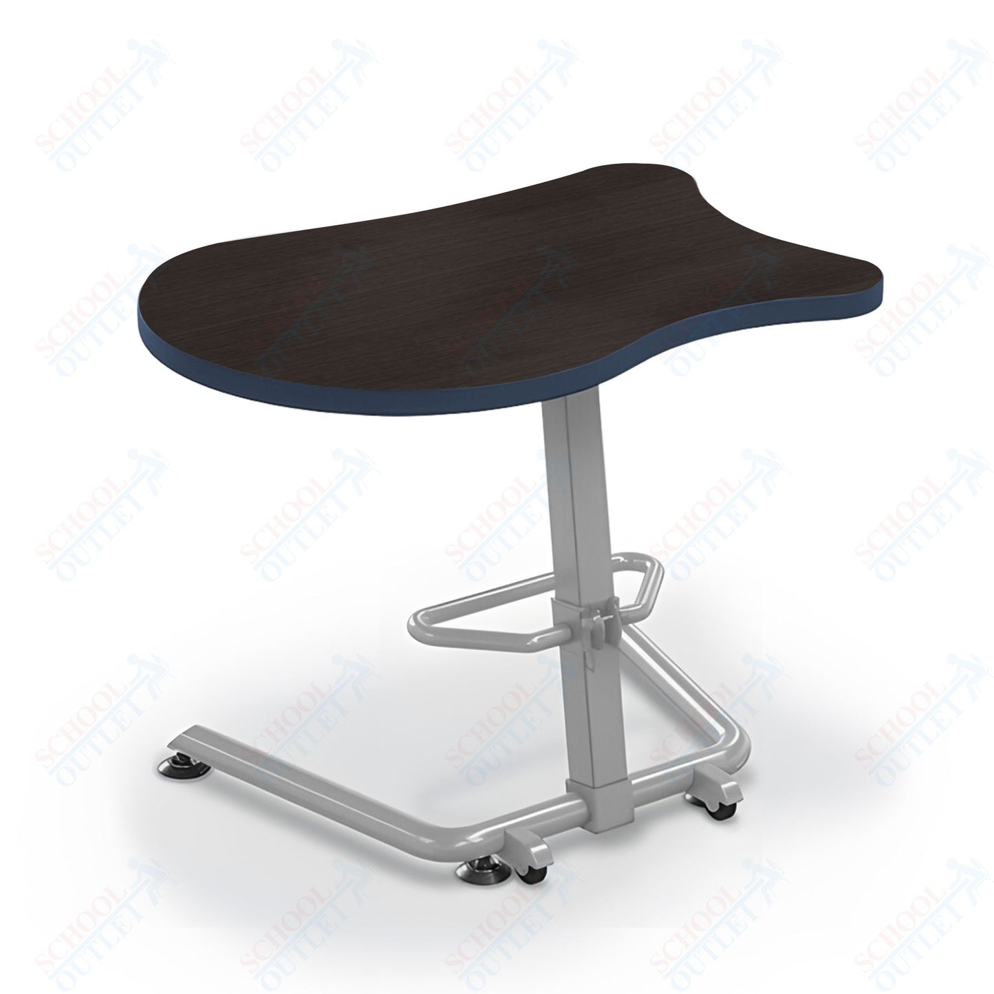 Mooreco Up-Rite Student Desk Fender Top, Adjustable Height, Platinum Frame (Mooreco 90533-F)