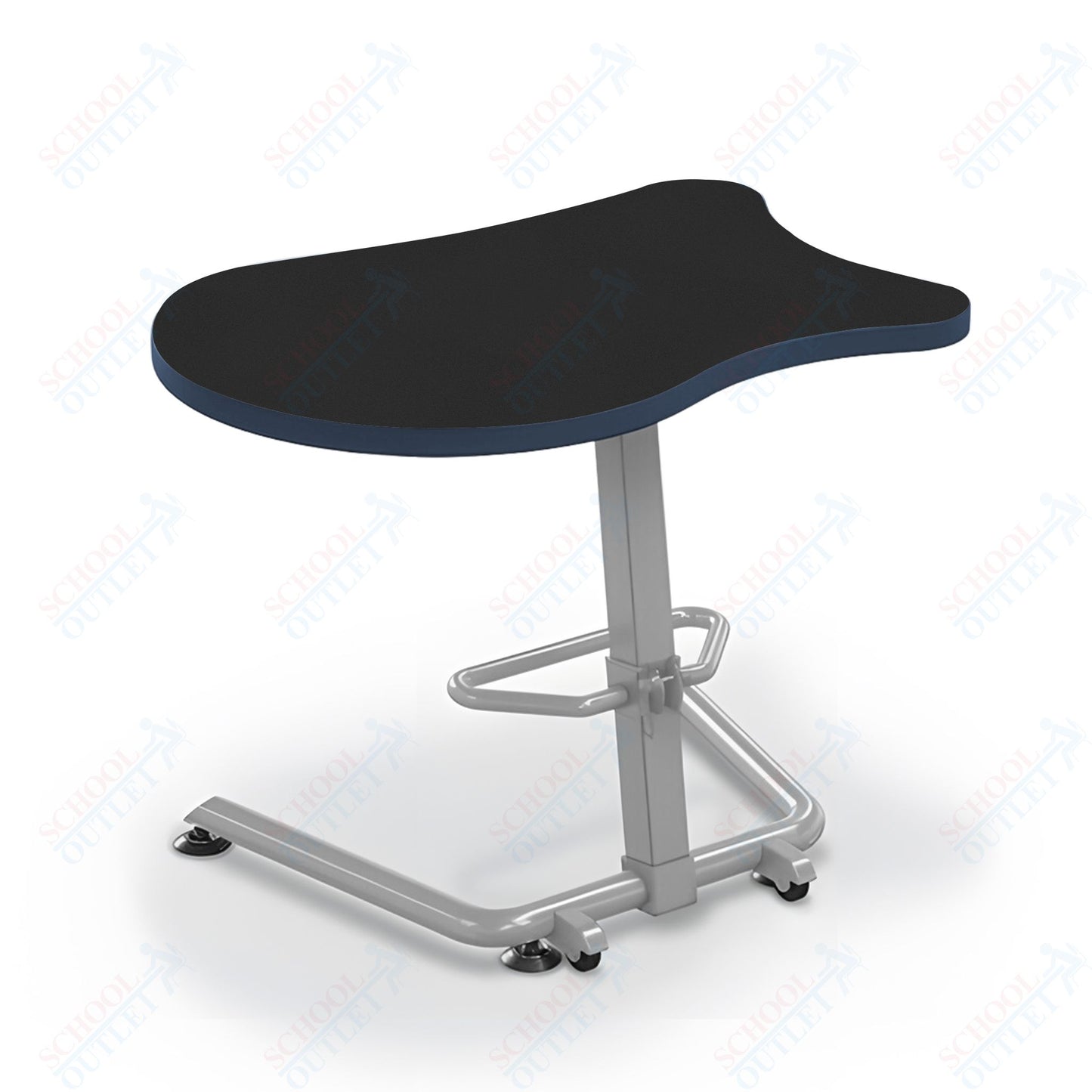 Mooreco Up-Rite Student Desk Fender Top, Adjustable Height, Platinum Frame (Mooreco 90533-F)