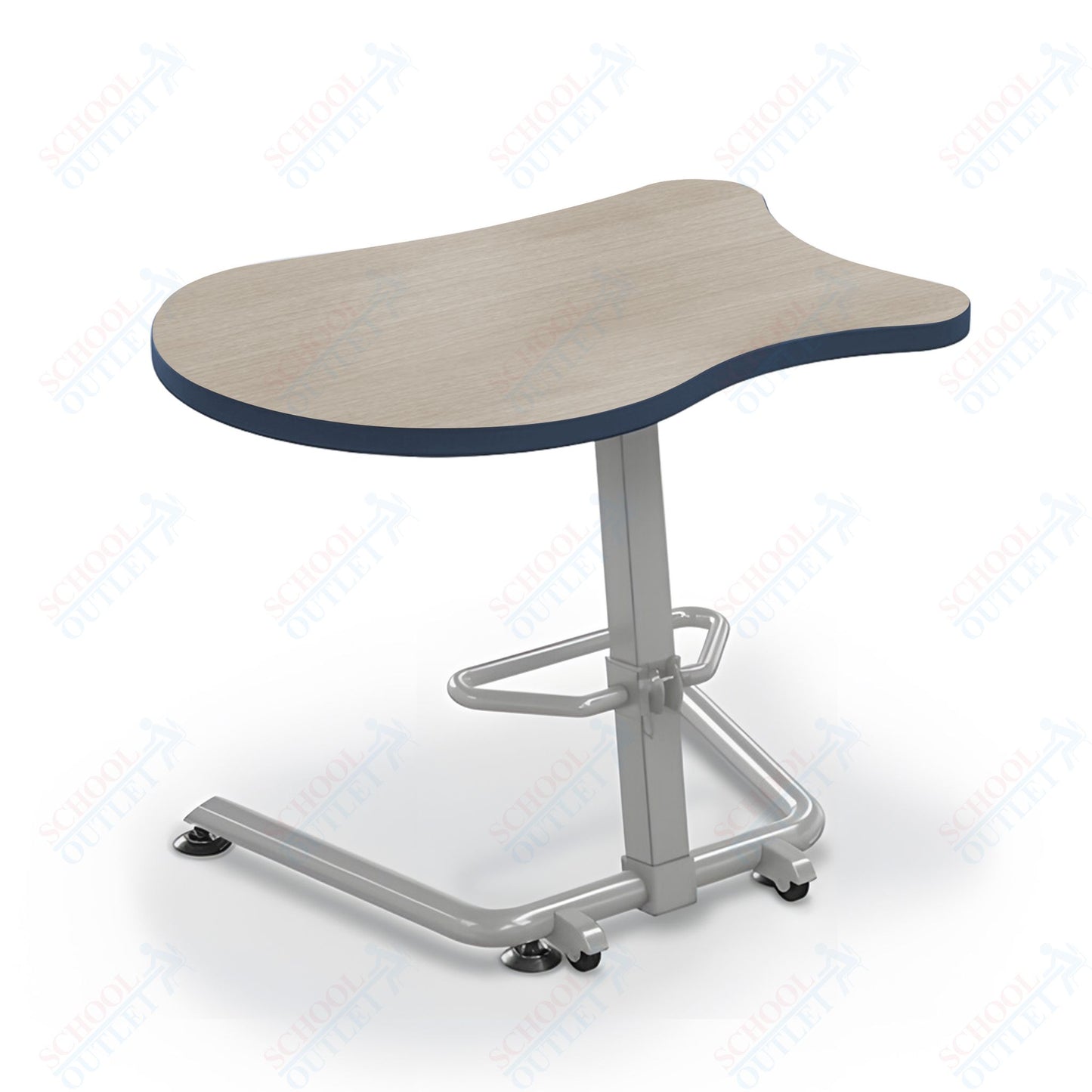 Mooreco Up-Rite Student Desk Fender Top, Adjustable Height, Platinum Frame (Mooreco 90533-F)