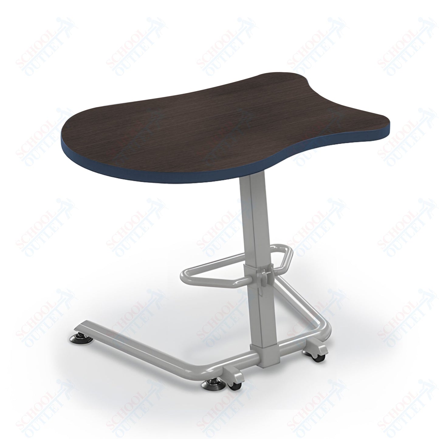 Mooreco Up-Rite Student Desk Fender Top, Adjustable Height, Platinum Frame (Mooreco 90533-F)