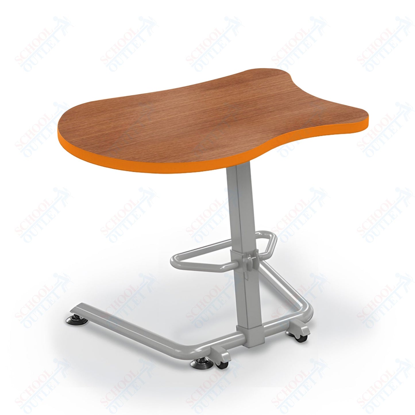 Mooreco Up-Rite Student Desk Fender Top, Adjustable Height, Platinum Frame (Mooreco 90533-F)