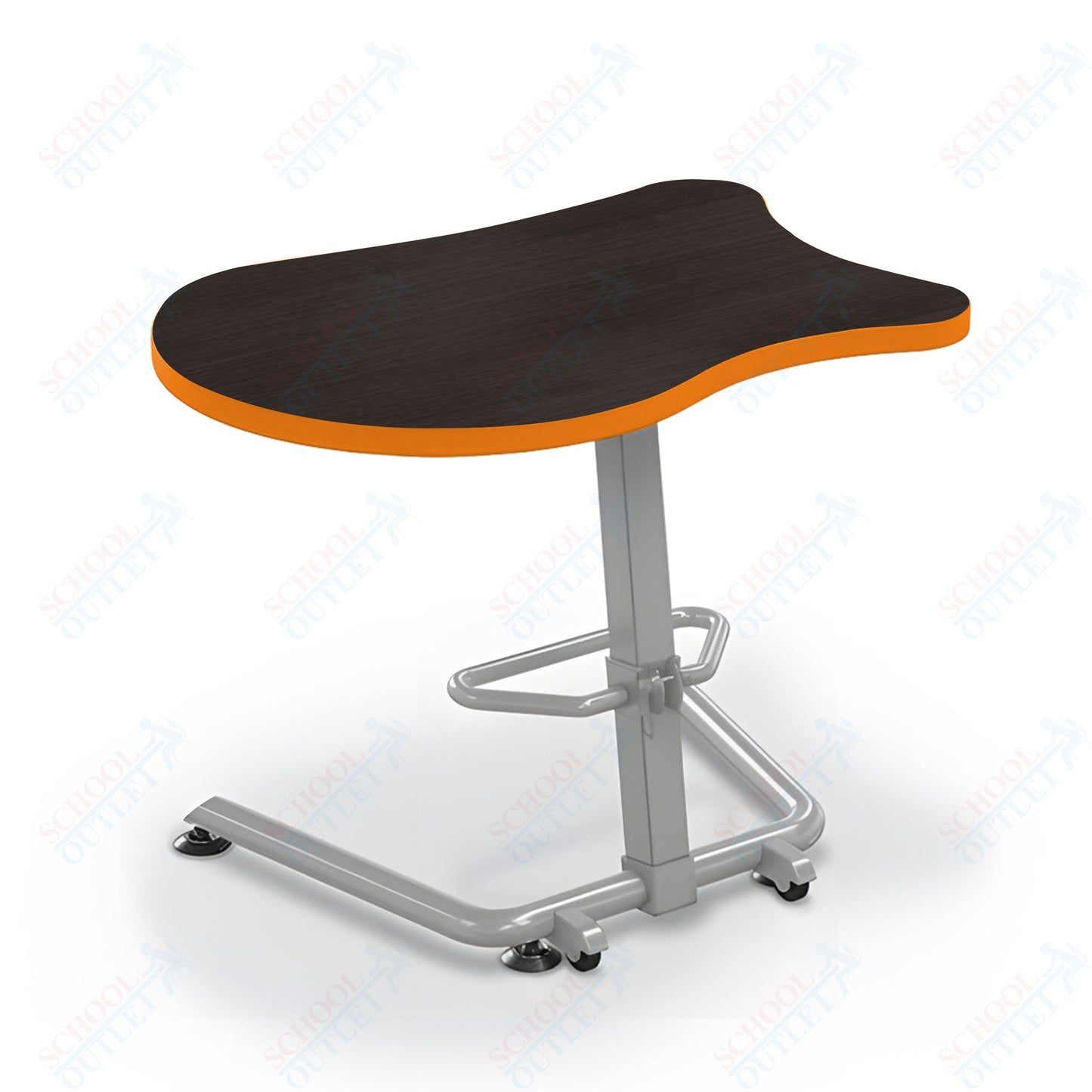 Mooreco Up-Rite Student Desk Fender Top, Adjustable Height, Platinum Frame (Mooreco 90533-F)
