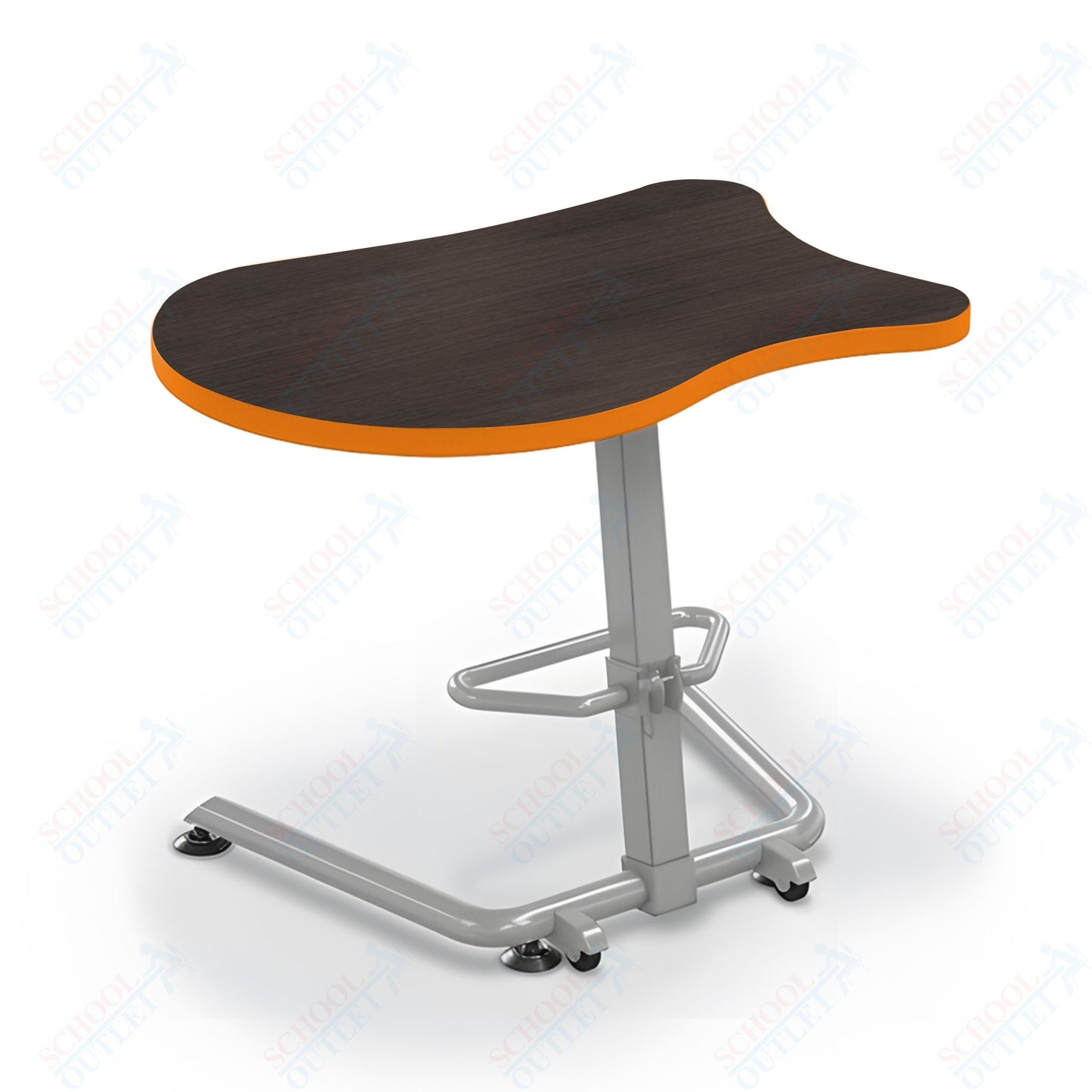 Mooreco Up-Rite Student Desk Fender Top, Adjustable Height, Platinum Frame (Mooreco 90533-F)