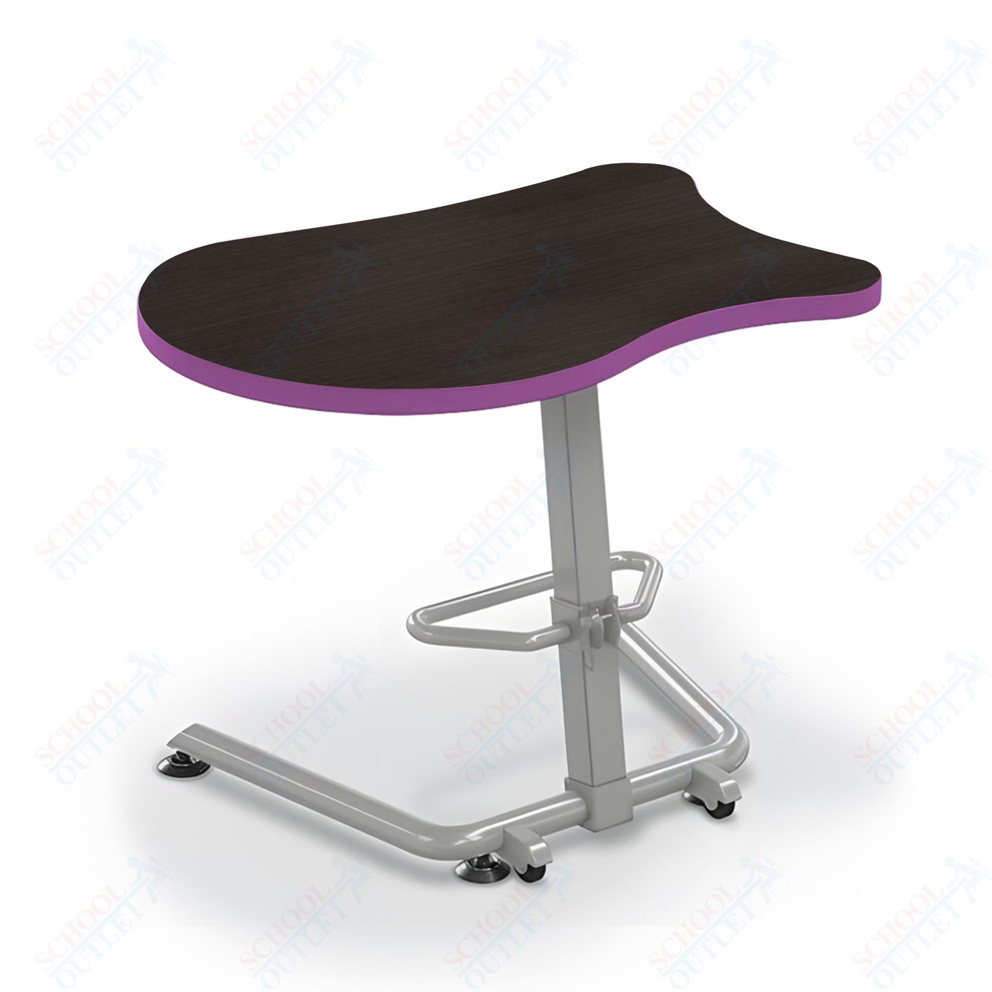 Mooreco Up-Rite Student Desk Fender Top, Adjustable Height, Platinum Frame (Mooreco 90533-F)