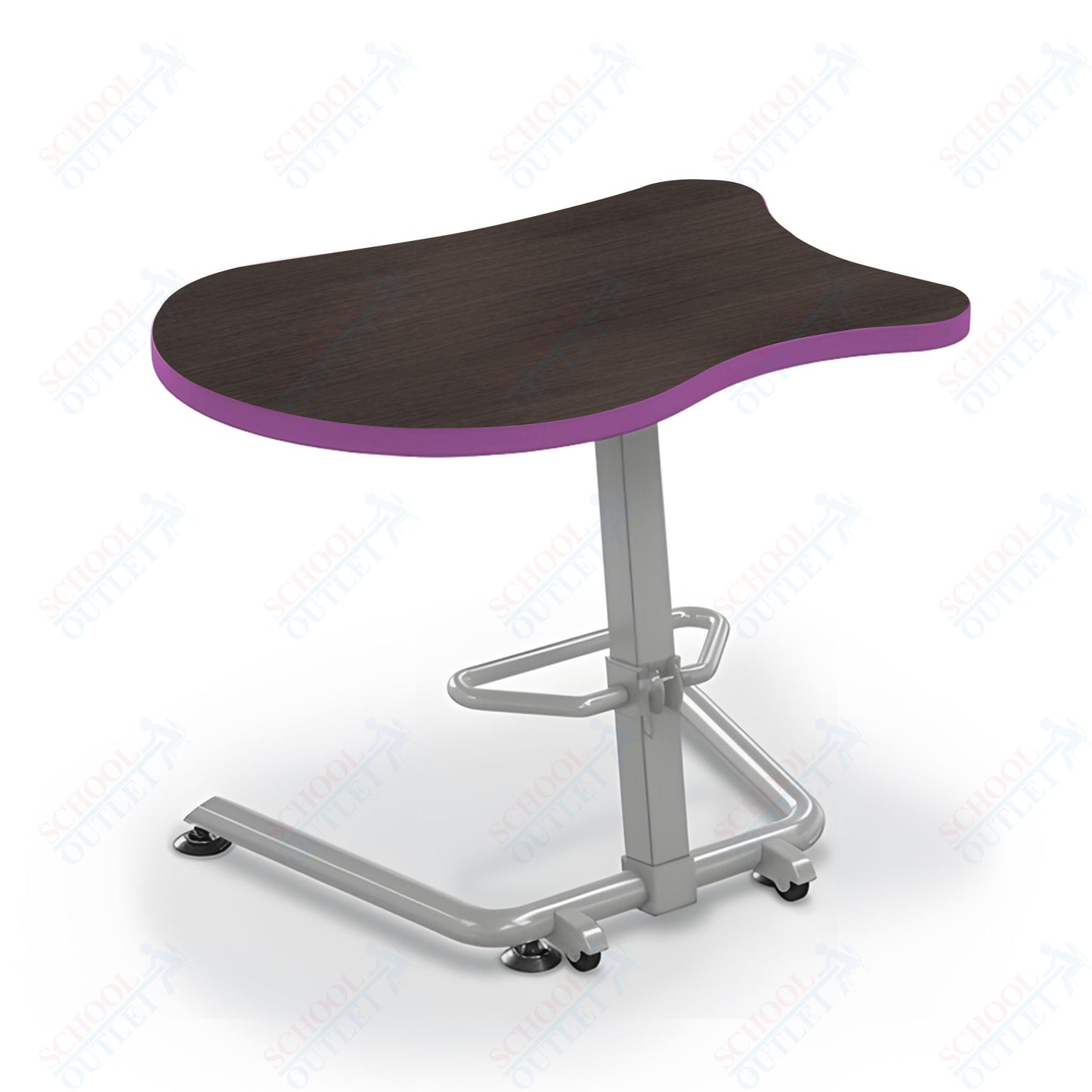 Mooreco Up-Rite Student Desk Fender Top, Adjustable Height, Platinum Frame (Mooreco 90533-F)