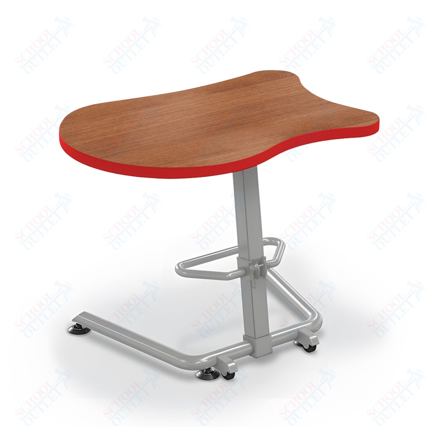 Mooreco Up-Rite Student Desk Fender Top, Adjustable Height, Platinum Frame (Mooreco 90533-F)