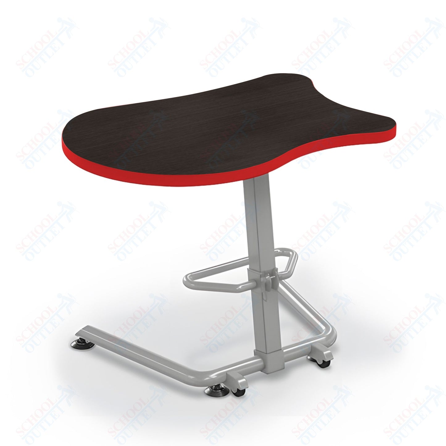 Mooreco Up-Rite Student Desk Fender Top, Adjustable Height, Platinum Frame (Mooreco 90533-F)