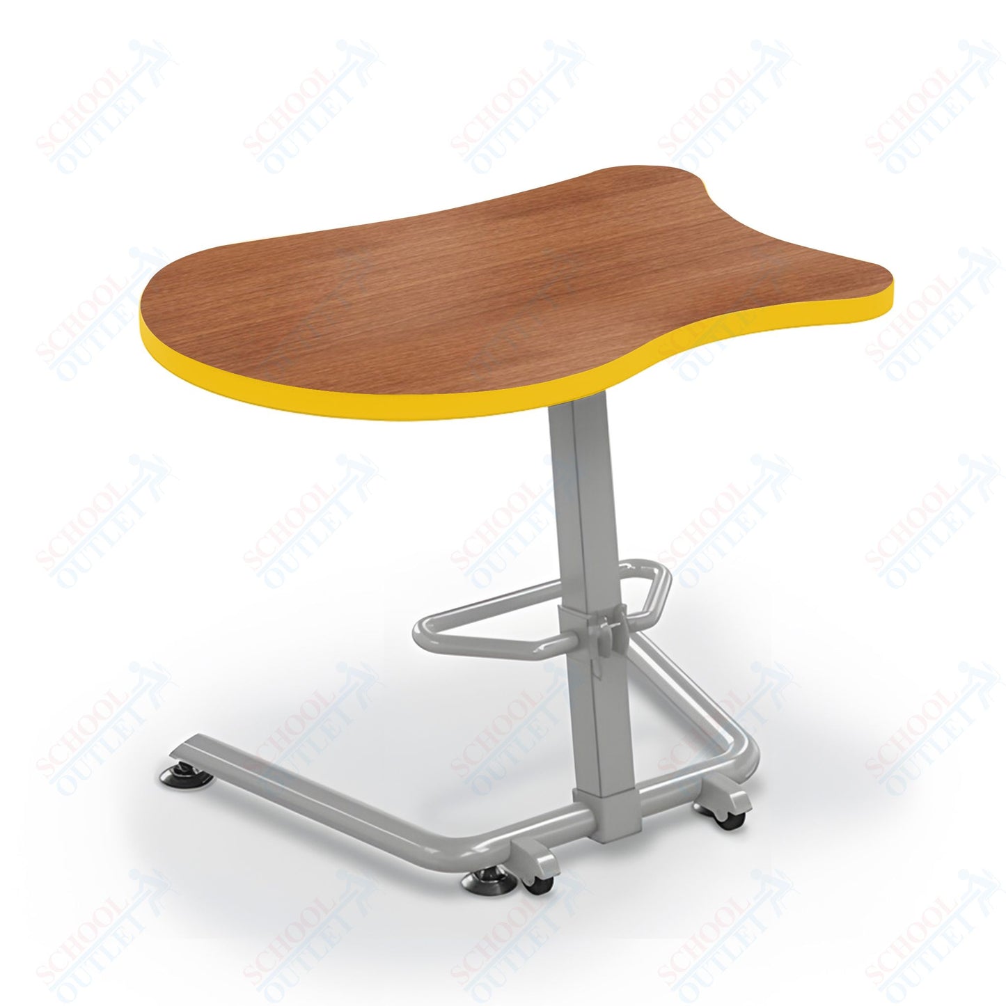 Mooreco Up-Rite Student Desk Fender Top, Adjustable Height, Platinum Frame (Mooreco 90533-F)