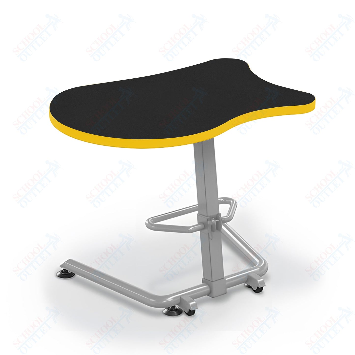 Mooreco Up-Rite Student Desk Fender Top, Adjustable Height, Platinum Frame (Mooreco 90533-F)
