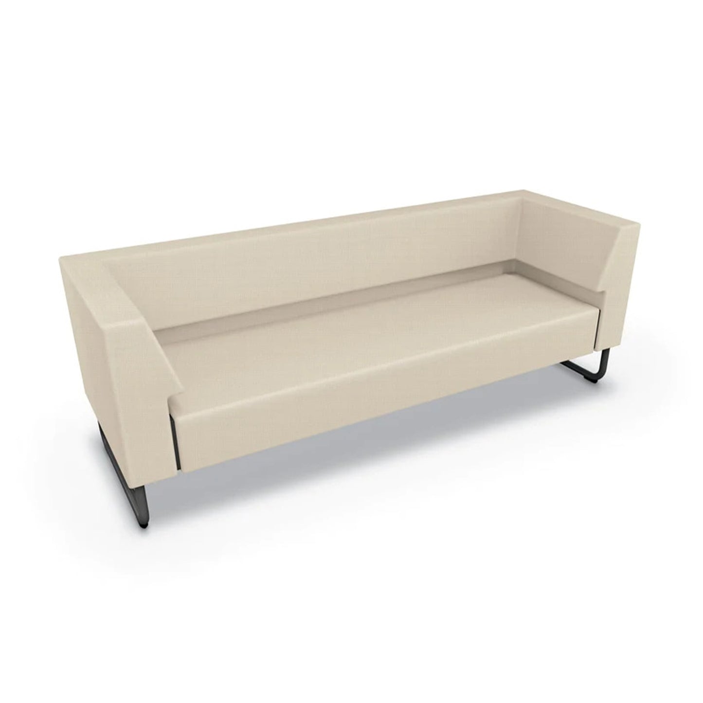 Mooreco Akt Soft Seating Lounge Sofa - Armless - Grade 02 Fabric and Powder Coated Sled Legs