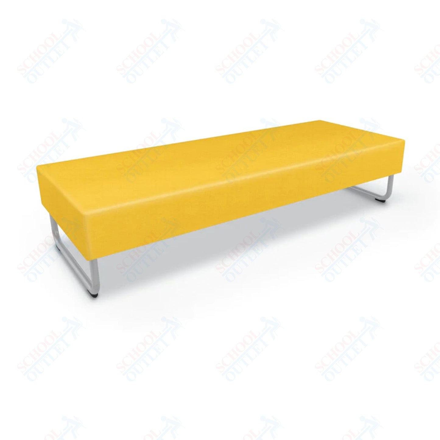 Mooreco Akt Soft Seating Lounge Sofa Bench - Grade 02 Fabric and Powder Coated Sled Legs