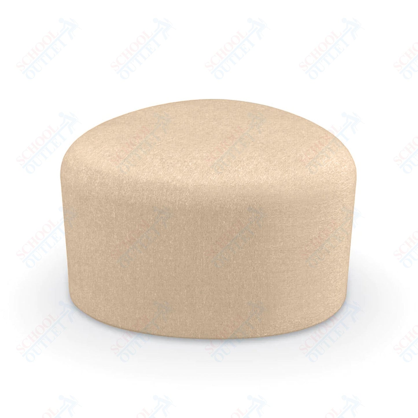 Mooreco Akt Soft Seating Lounge Small Ottoman - Grade 02 Fabric and Powder Coated Sled Legs