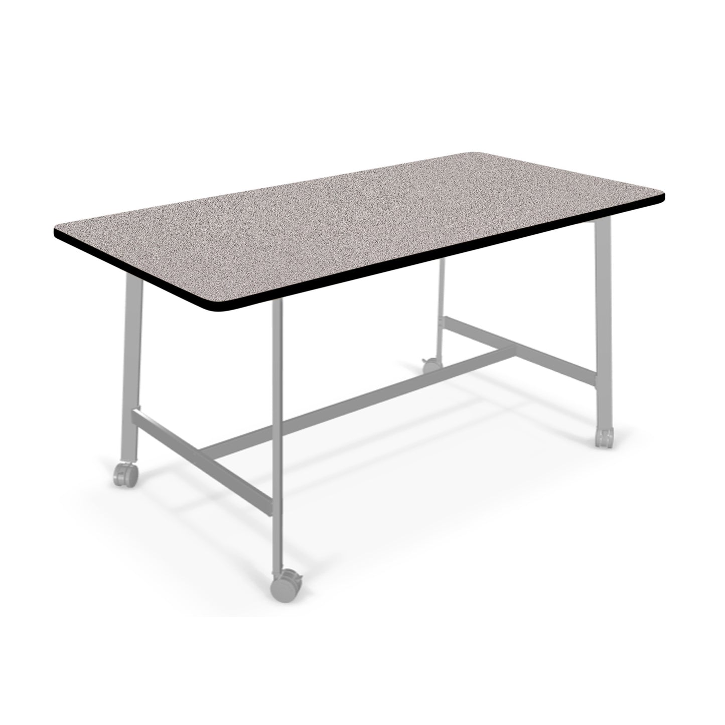 Mooreco Akt Table – 30"D x 72"W Rectangle, Laminate or Butcher Block Top, Fixed Height Available in 29"H, 36"H, or 42"H