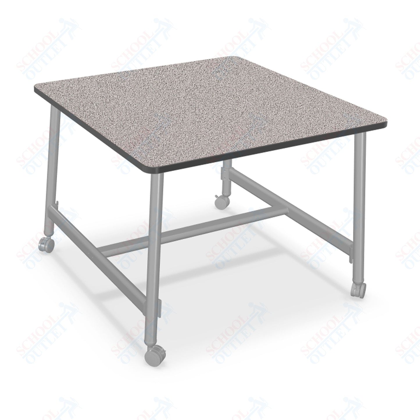 Mooreco Akt Table – 48" Square, Laminate Top, Fixed Height Available in 29"H, 36"H, or 42"H