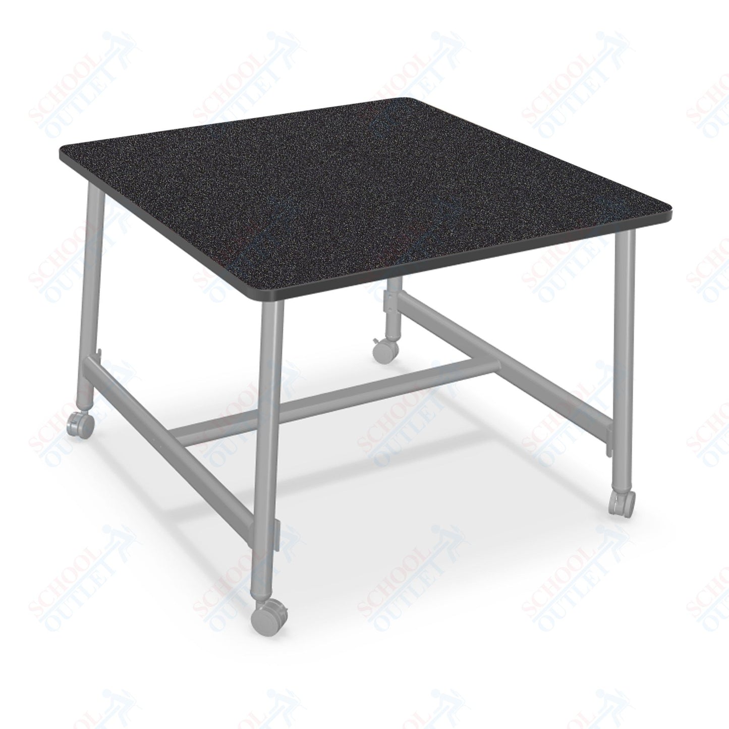 Mooreco Akt Table – 48" Square, Laminate Top, Fixed Height Available in 29"H, 36"H, or 42"H
