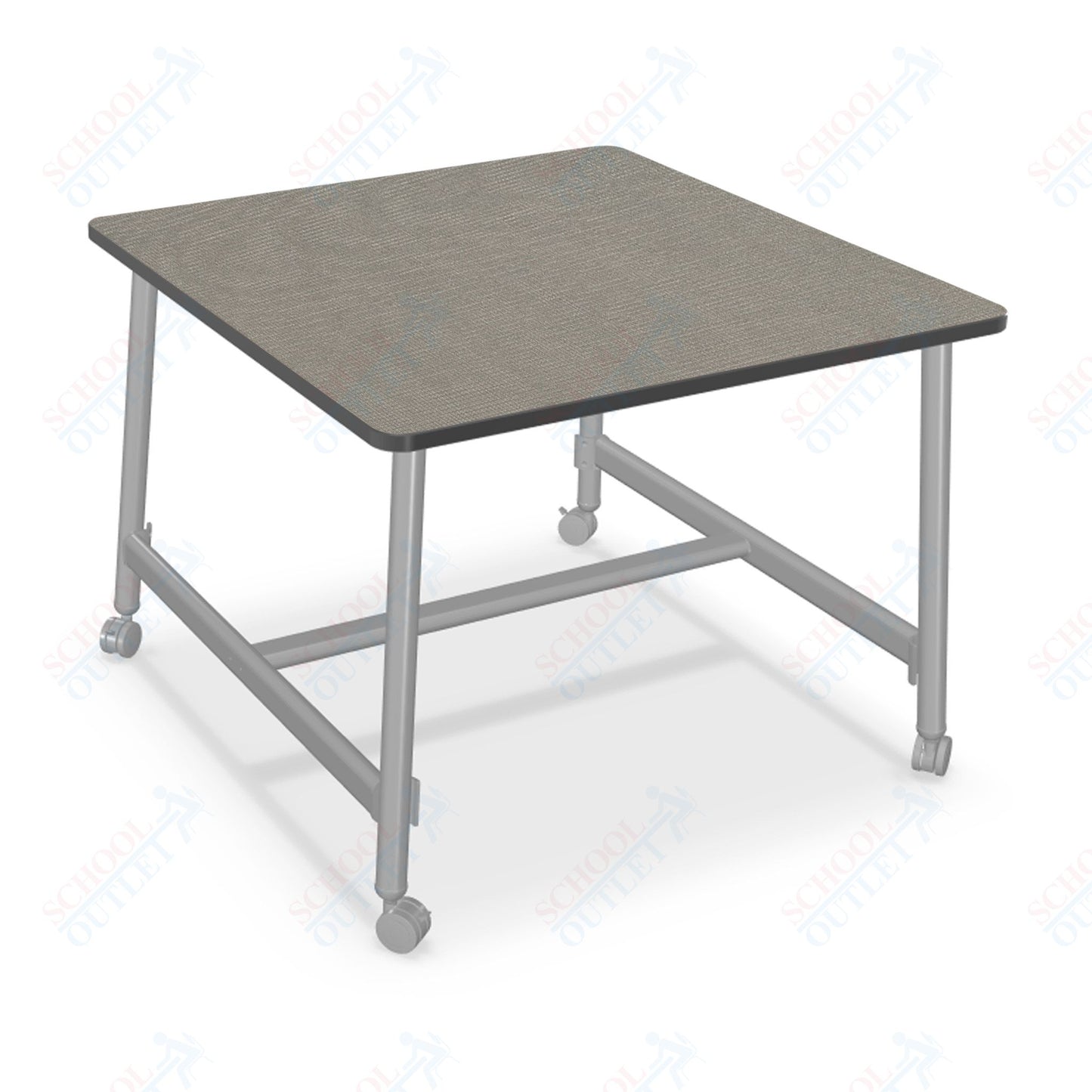 Mooreco Akt Table – 48" Square, Laminate Top, Fixed Height Available in 29"H, 36"H, or 42"H