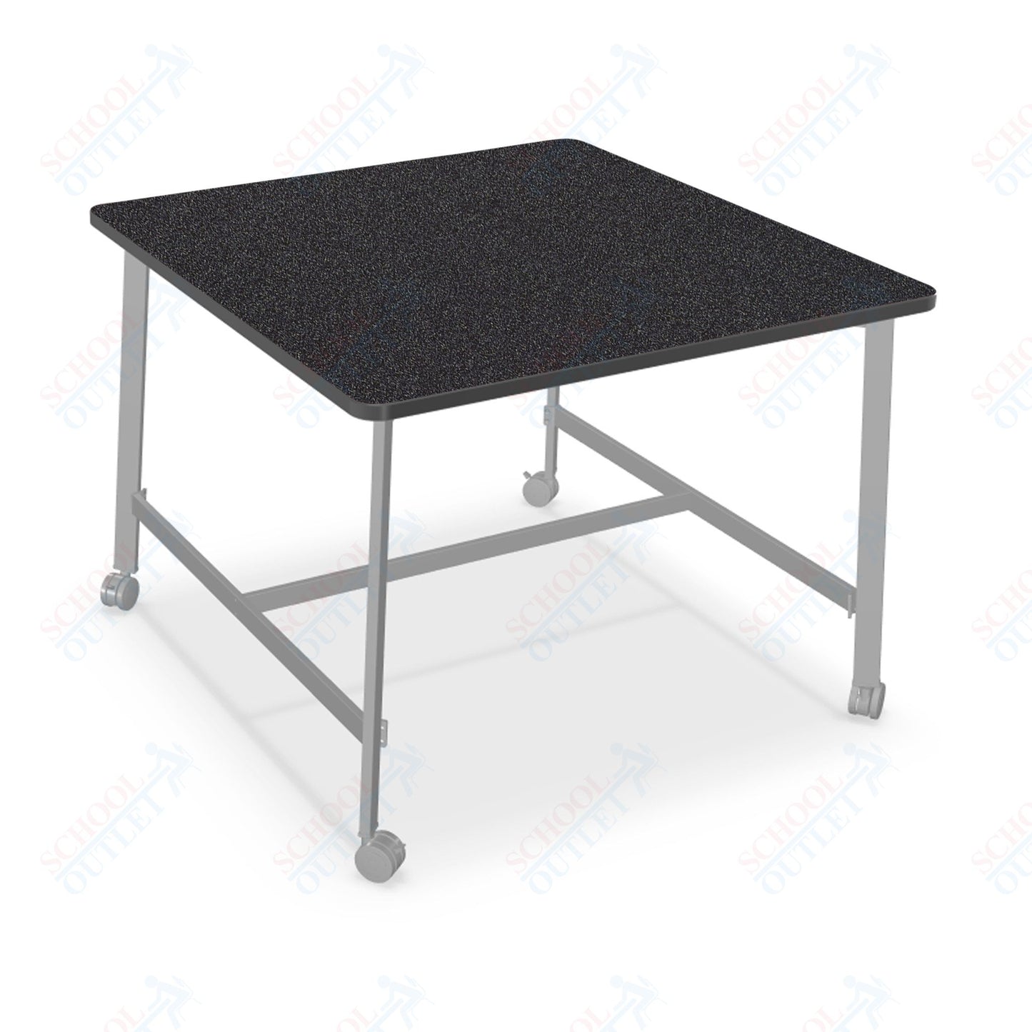 Mooreco Akt Table – 48" Square, Laminate Top, Fixed Height Available in 29"H, 36"H, or 42"H