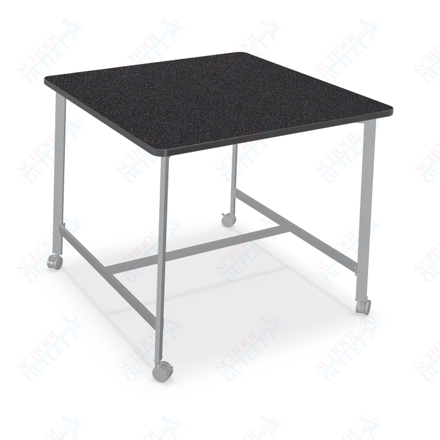 Mooreco Akt Table – 48" Square, Laminate Top, Fixed Height Available in 29"H, 36"H, or 42"H