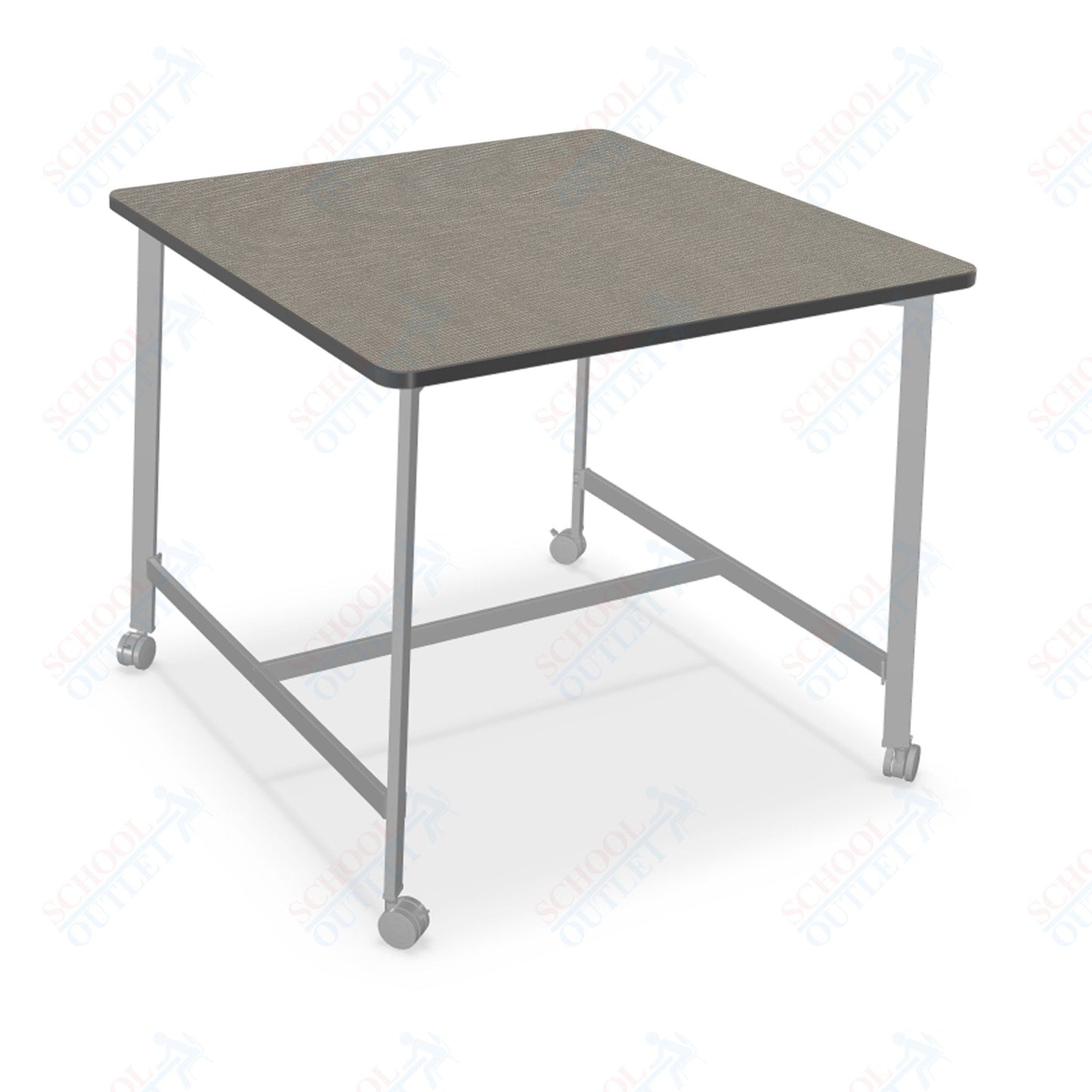 Mooreco Akt Table – 48" Square, Laminate Top, Fixed Height Available in 29"H, 36"H, or 42"H