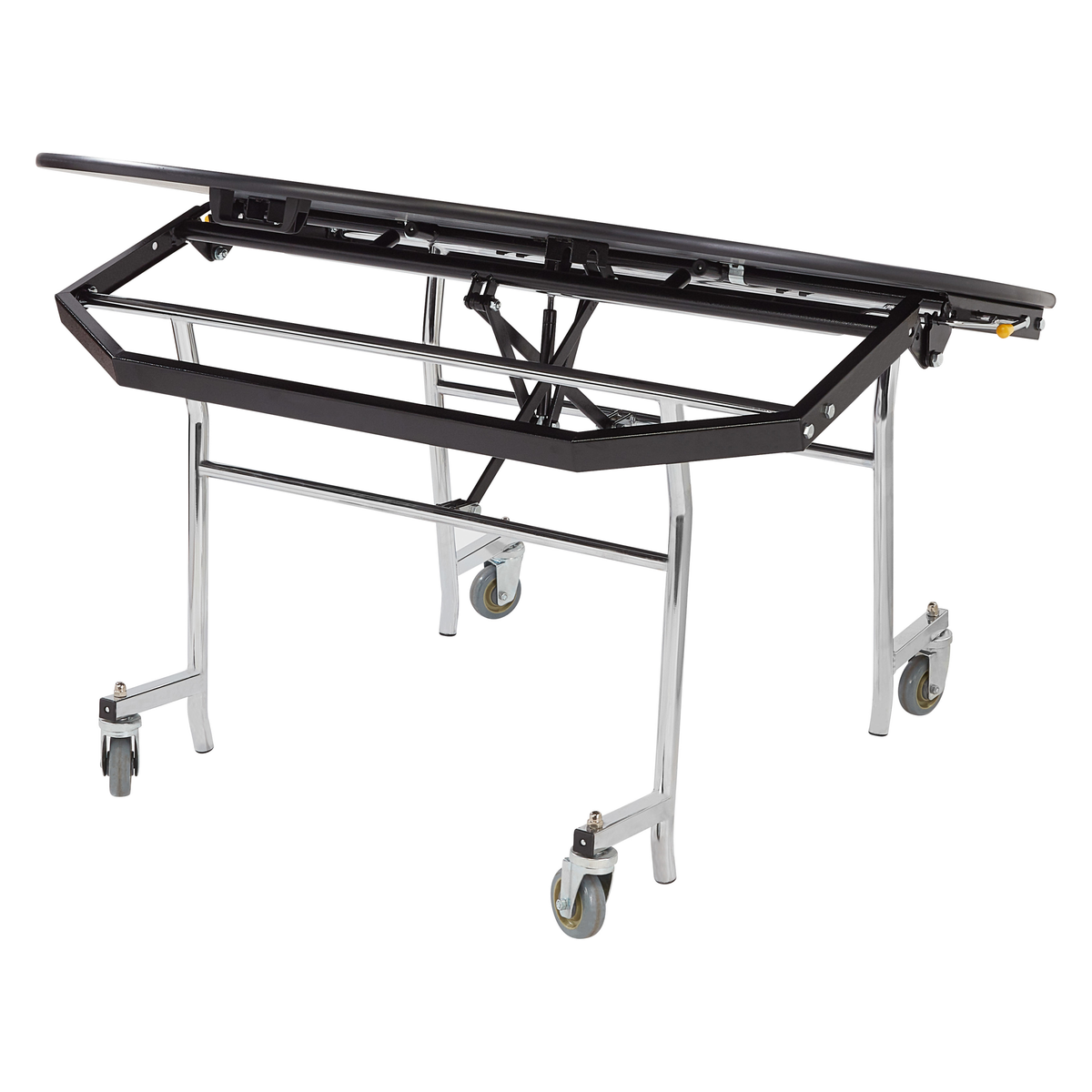 NPS EasyFold Mobile Cafeteria Hexagon Folding Table - 60"W x 60"L x 42"H (NPS-MTSSF-60H-XXX42)