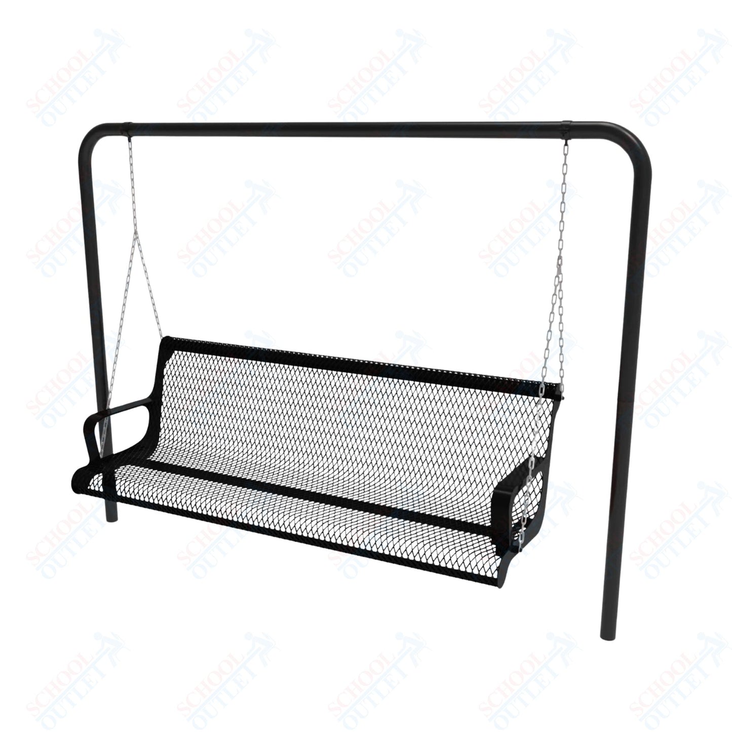 MyTcoat - Contoured Swing Outdoor Bench with Arm - Inground Mount 4' L (MYT-BCA04-68)