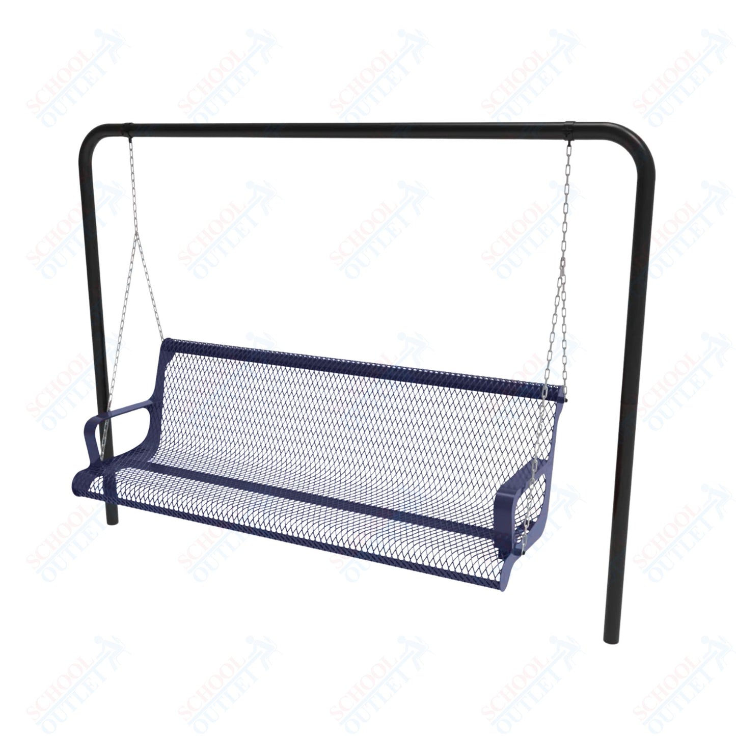 MyTcoat - Contoured Swing Outdoor Bench with Arm - Inground Mount 4' L (MYT-BCA04-68)