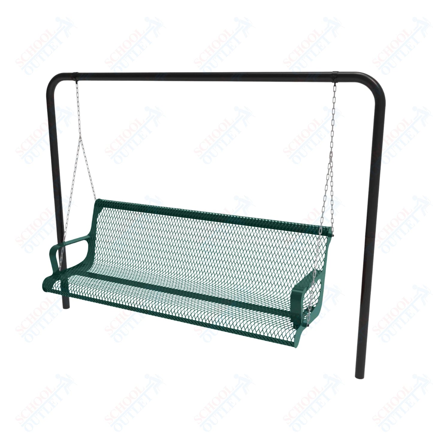 MyTcoat - Contoured Swing Outdoor Bench with Arm - Inground Mount 4' L (MYT-BCA04-68)