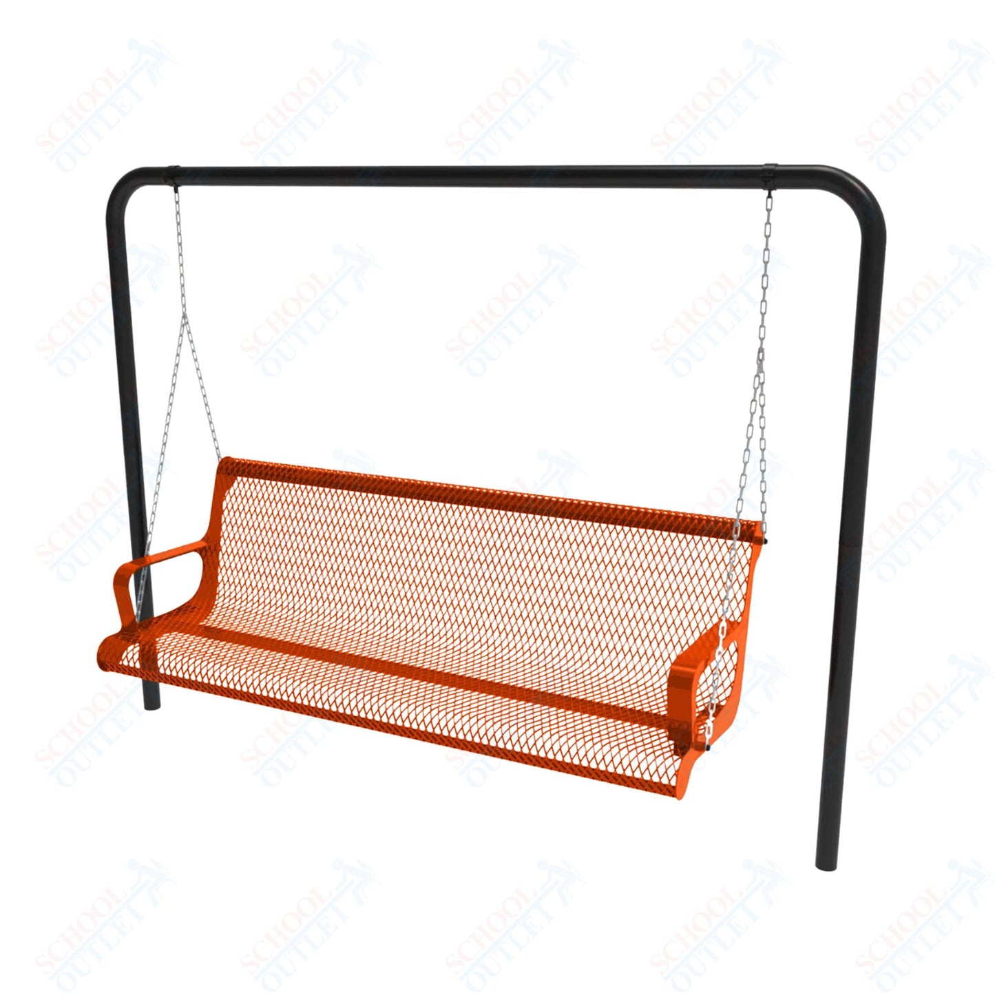 MyTcoat - Contoured Swing Outdoor Bench with Arm - Inground Mount 4' L (MYT-BCA04-68)