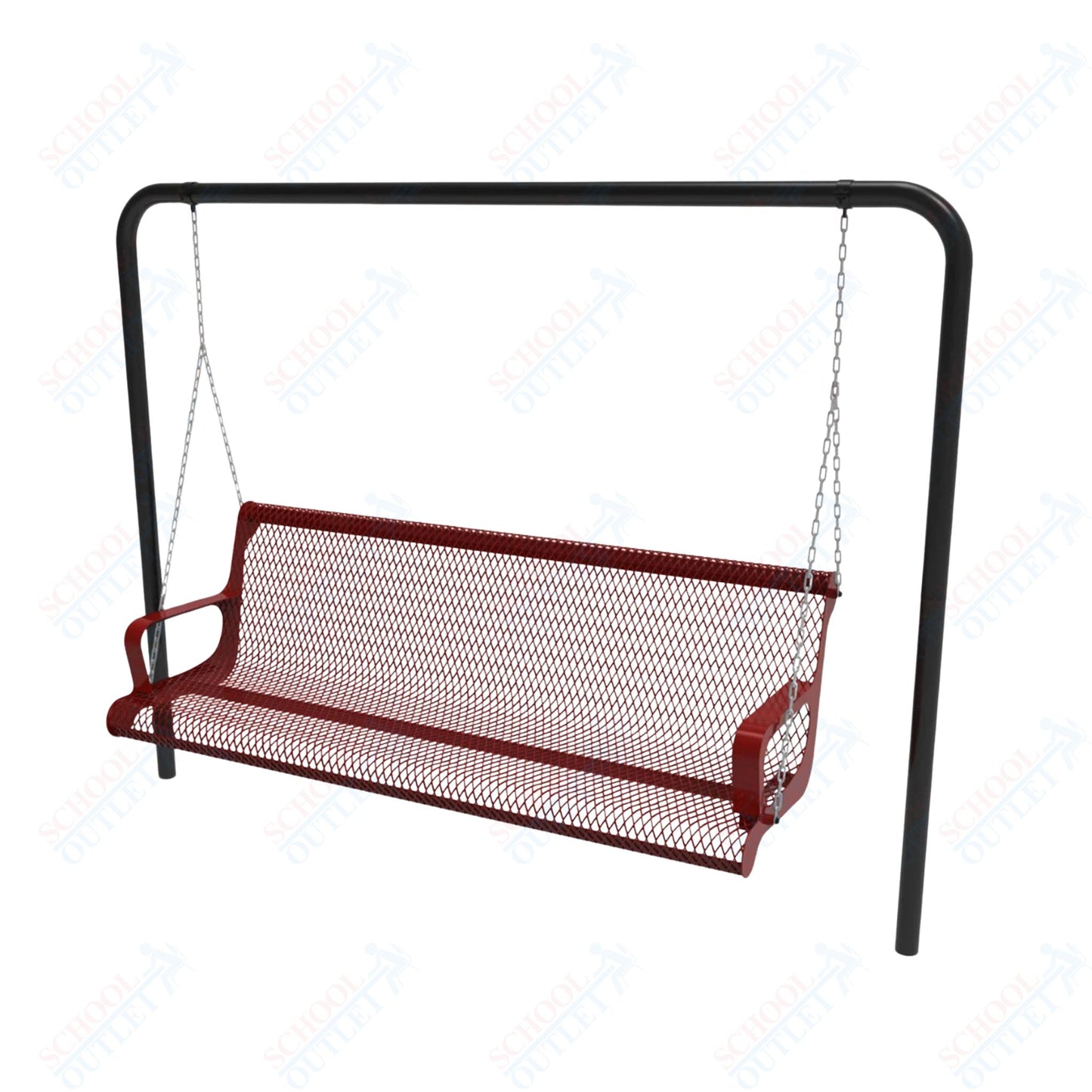 MyTcoat - Contoured Swing Outdoor Bench with Arm - Inground Mount 4' L (MYT-BCA04-68)