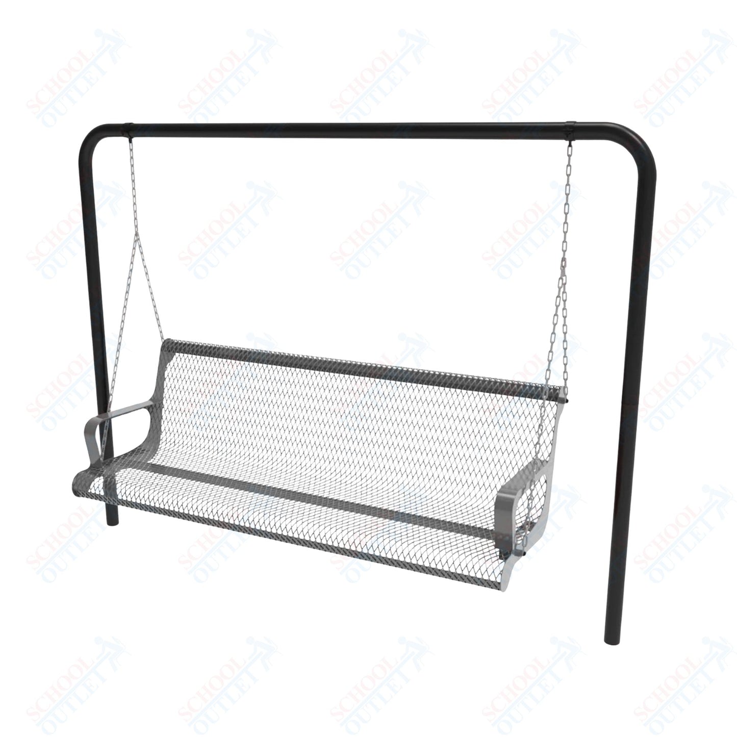 MyTcoat - Contoured Swing Outdoor Bench with Arm - Inground Mount 4' L (MYT-BCA04-68)