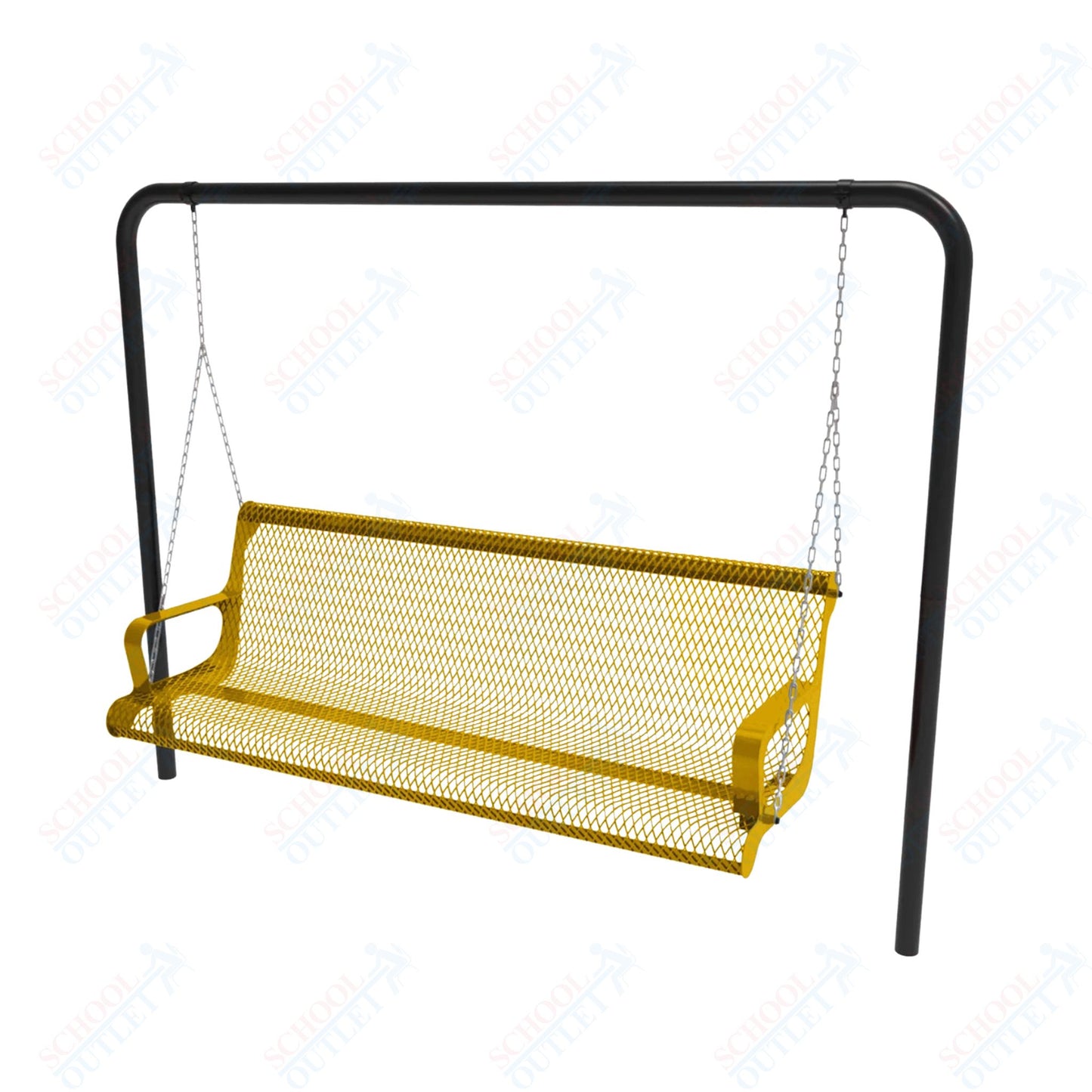 MyTcoat - Contoured Swing Outdoor Bench with Arm - Inground Mount 4' L (MYT-BCA04-68)