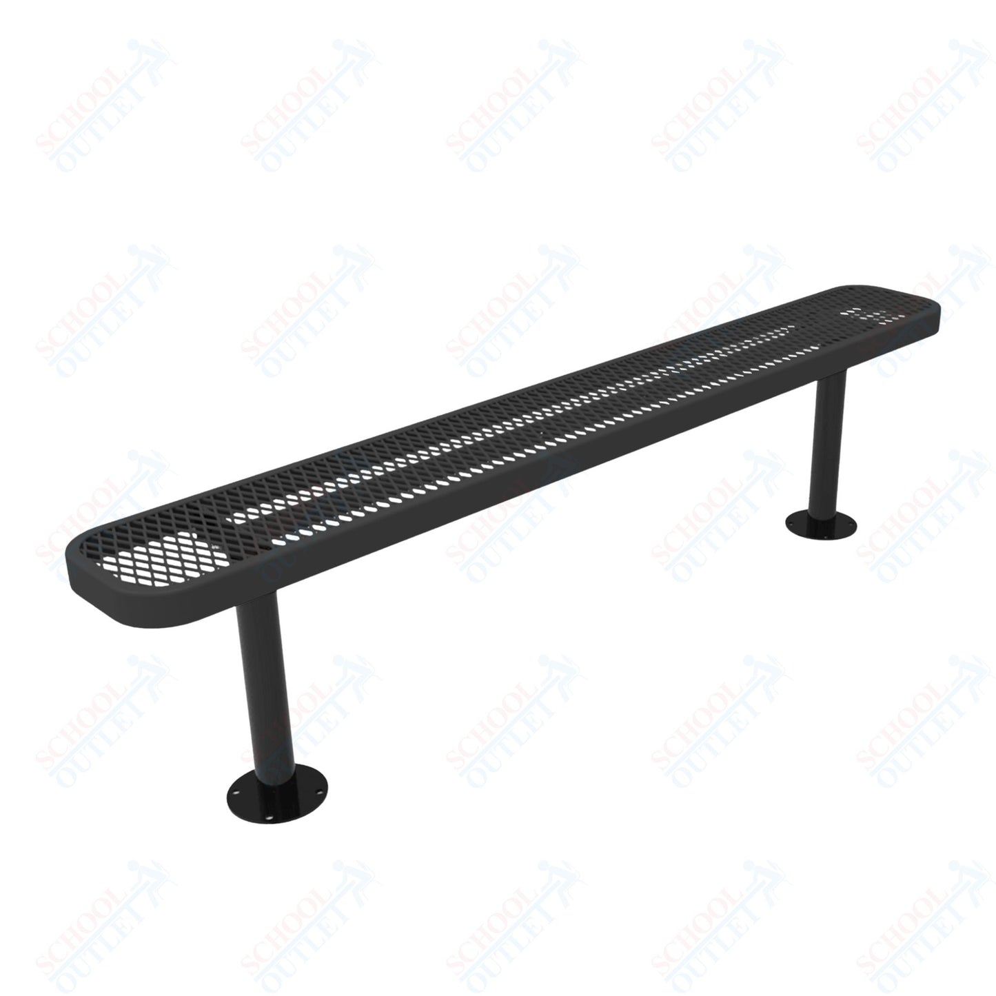 MyTcoat - Standard Outdoor Bench with Back - Surface Mount 6' L (MYT-BRT06-23)