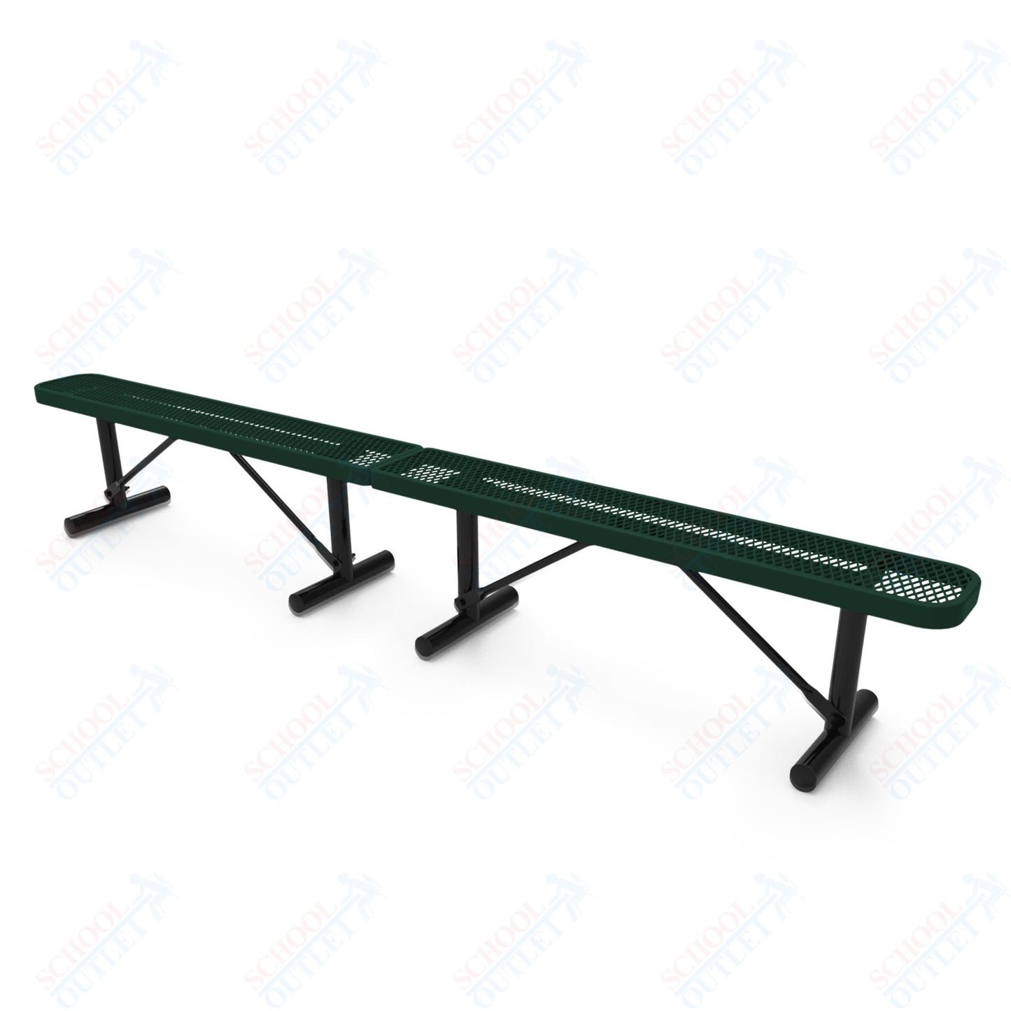 MyTcoat - Standard Portable Outdoor Bench with Back 10' L (MYT-BRT10-21)