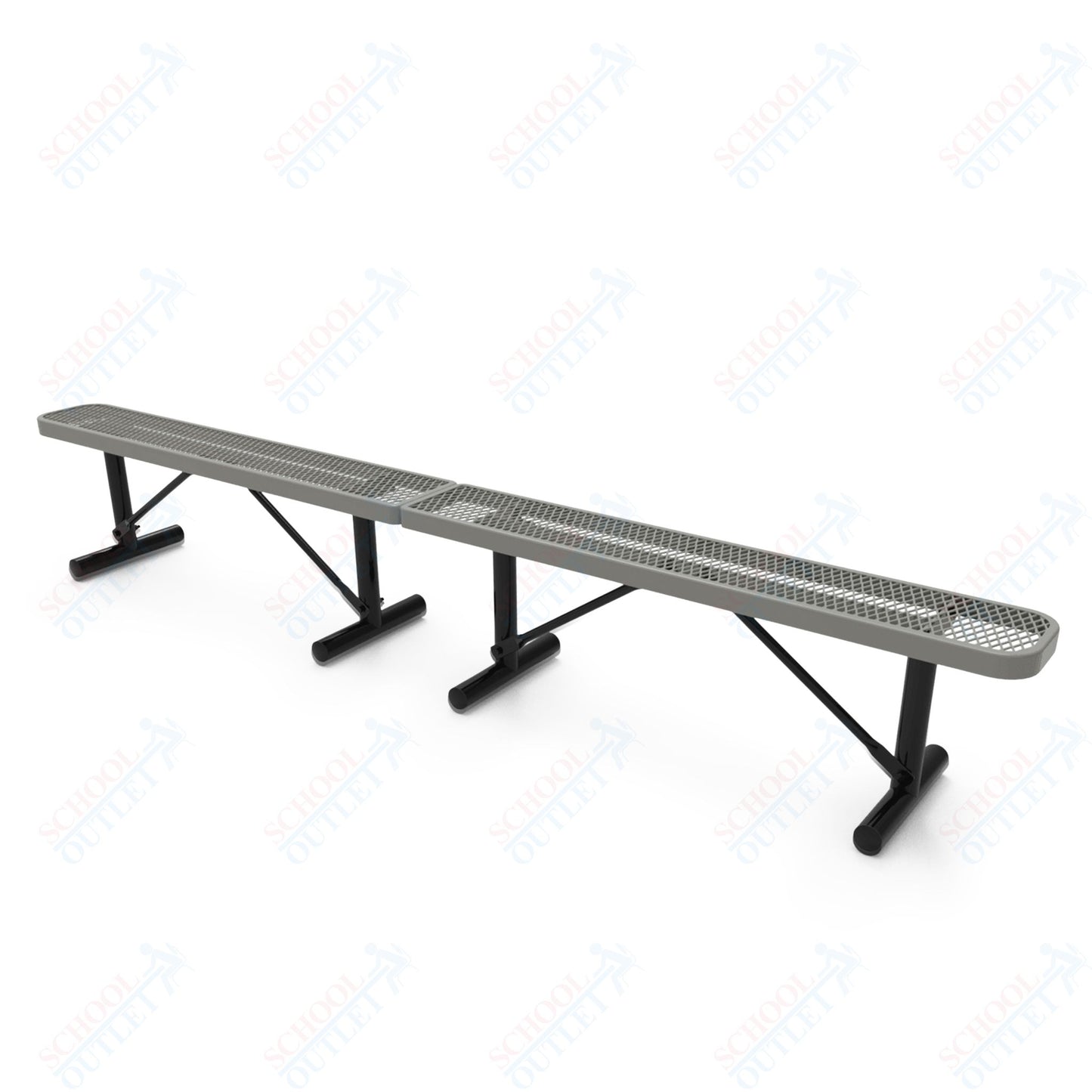 MyTcoat - Standard Portable Outdoor Bench with Back 10' L (MYT-BRT10-21)