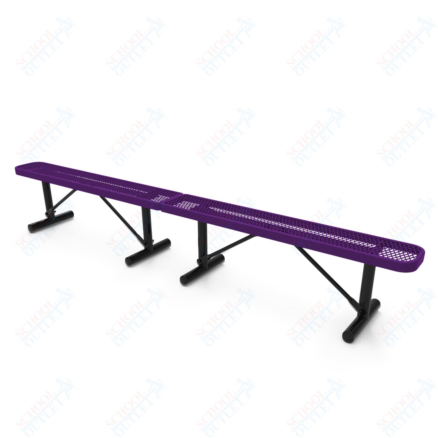 MyTcoat - Standard Portable Outdoor Bench with Back 10' L (MYT-BRT10-21)