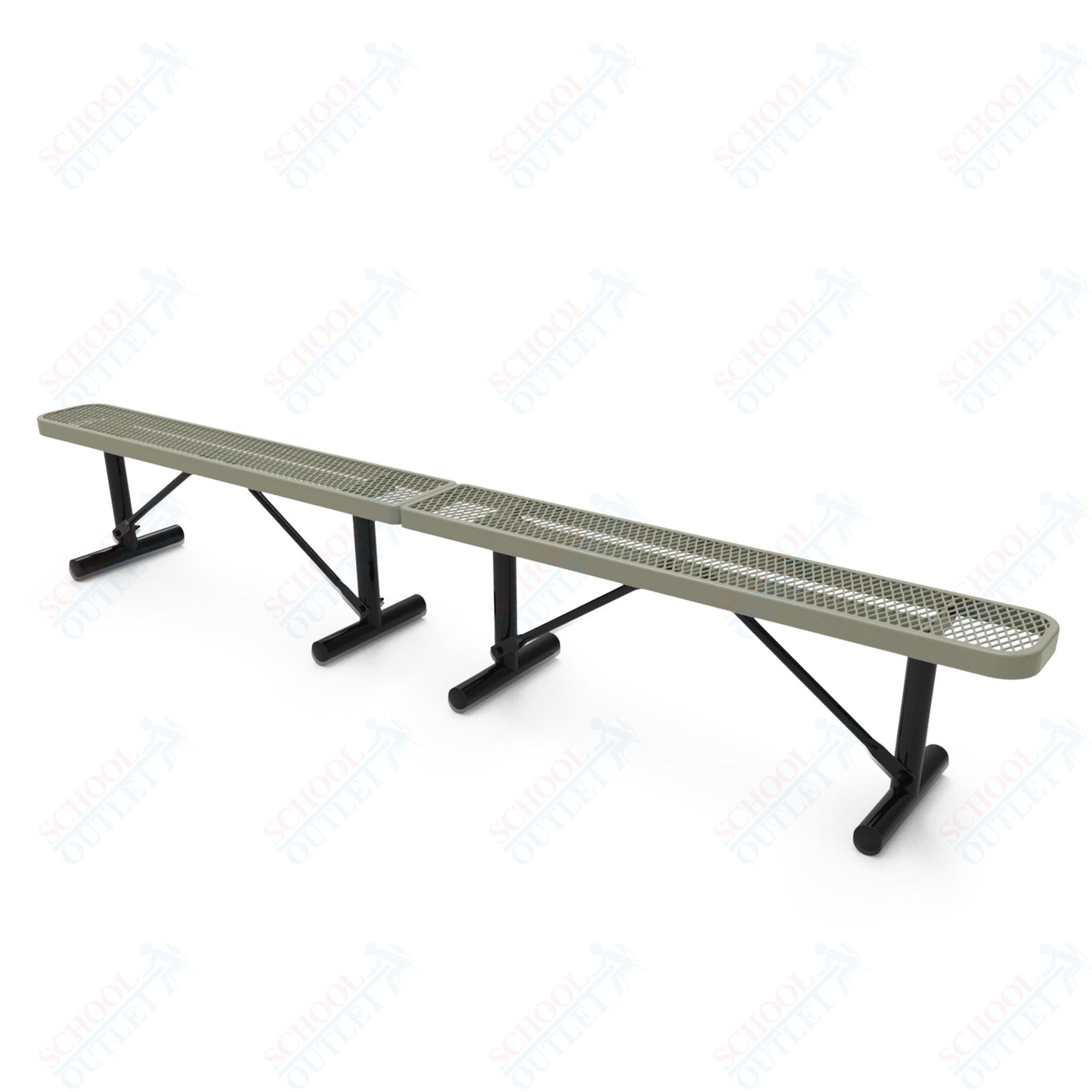 MyTcoat - Standard Portable Outdoor Bench with Back 10' L (MYT-BRT10-21)