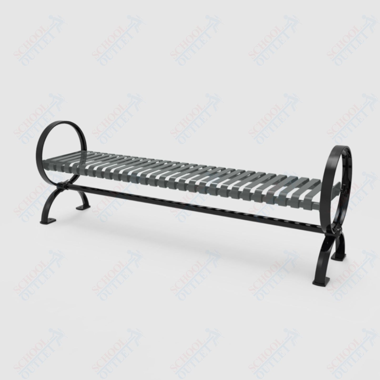 MyTcoat - Village Outdoor Bench without Back - Portable or Surface Mount 6' L (MYT-BVL06-U-58)