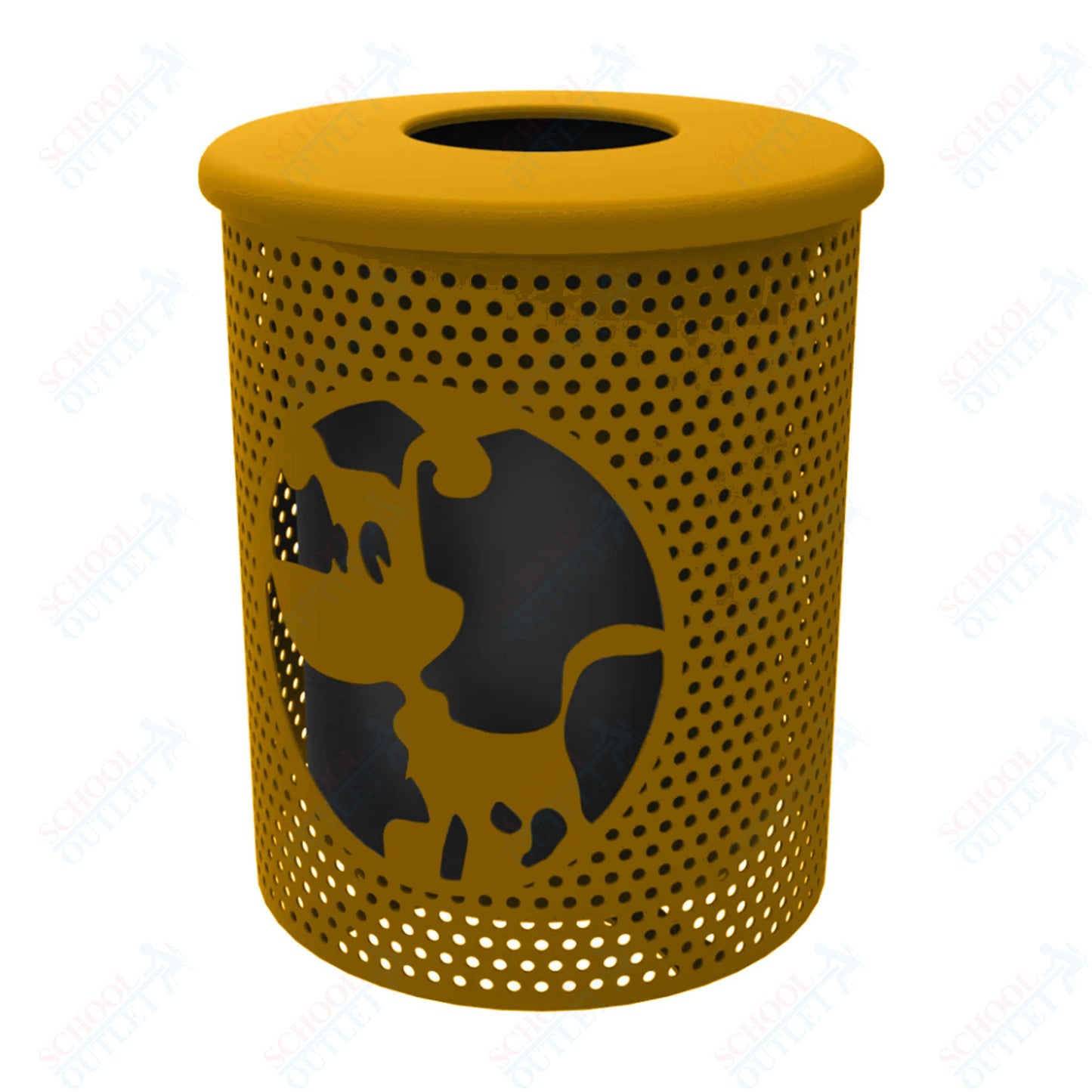MyTcoat - Dog Themed Trash Receptacle with Flattop and Liner (MYT-DOG12)