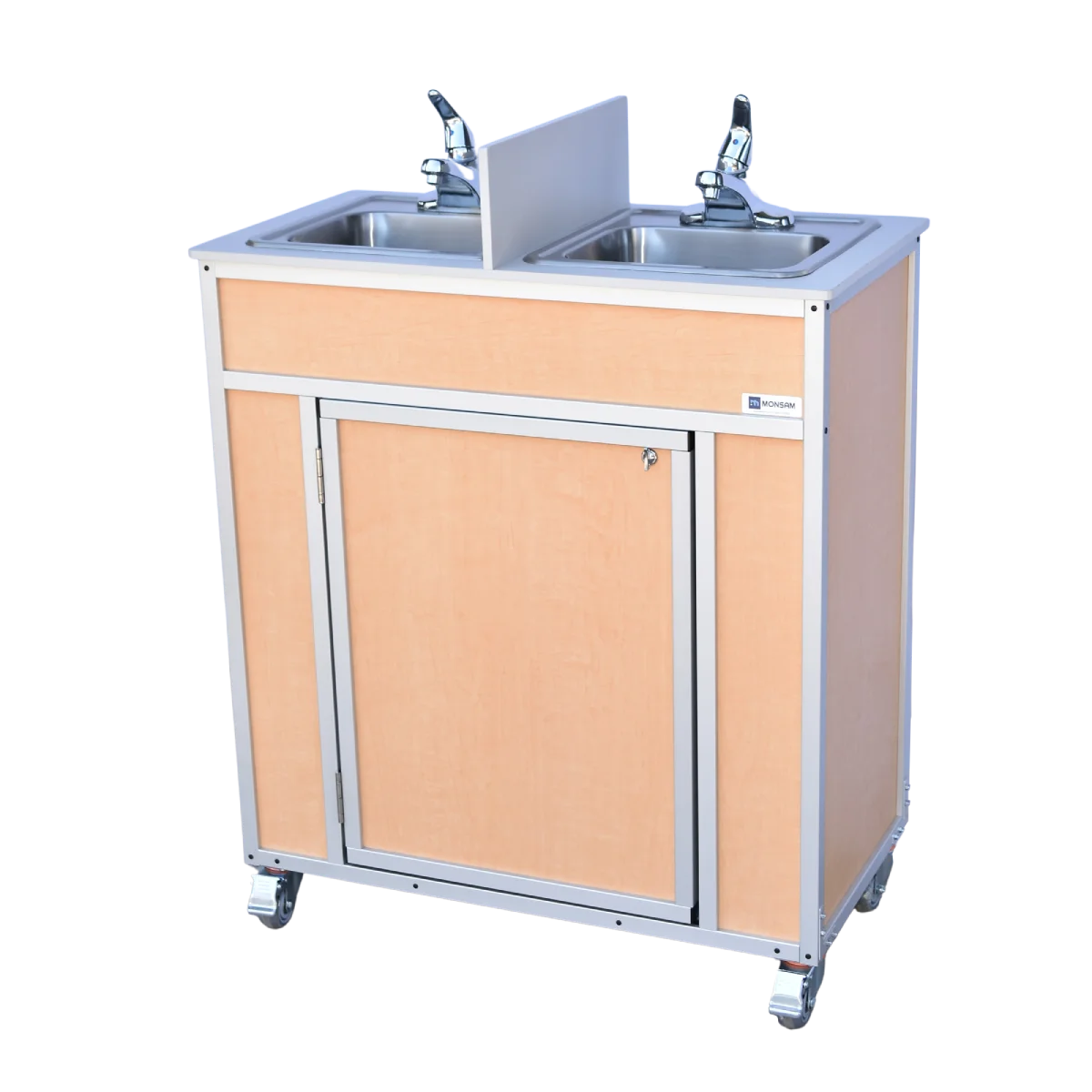 NSF Certified Double 6" Deep Basin Utensil Washing Self-Contained Sink (NS-009D)