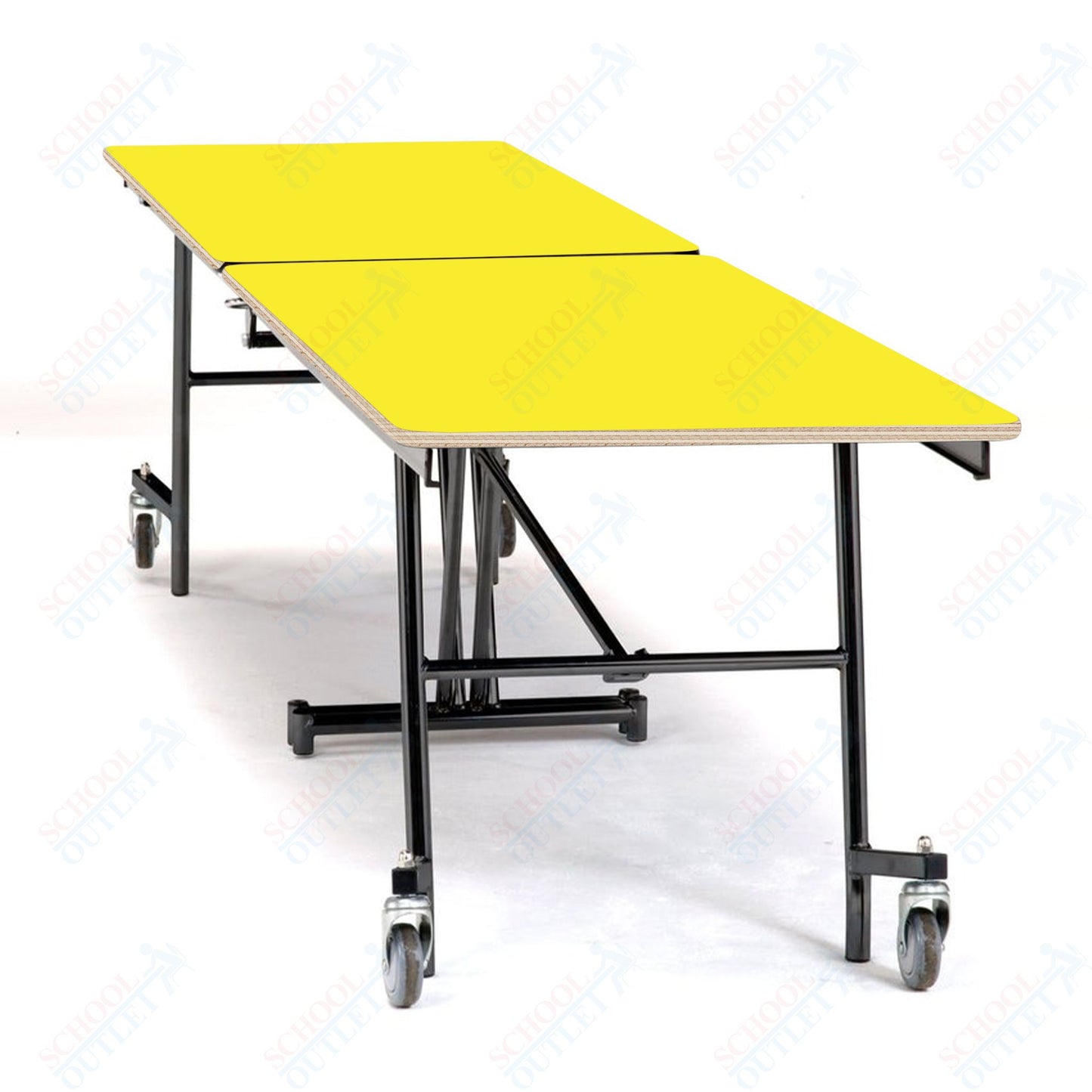 NPS 10' Mobile Cafeteria Rectangle Table Shape Unit - 30" W x 121" L (National Public Seating NPS - MT10) - SchoolOutlet