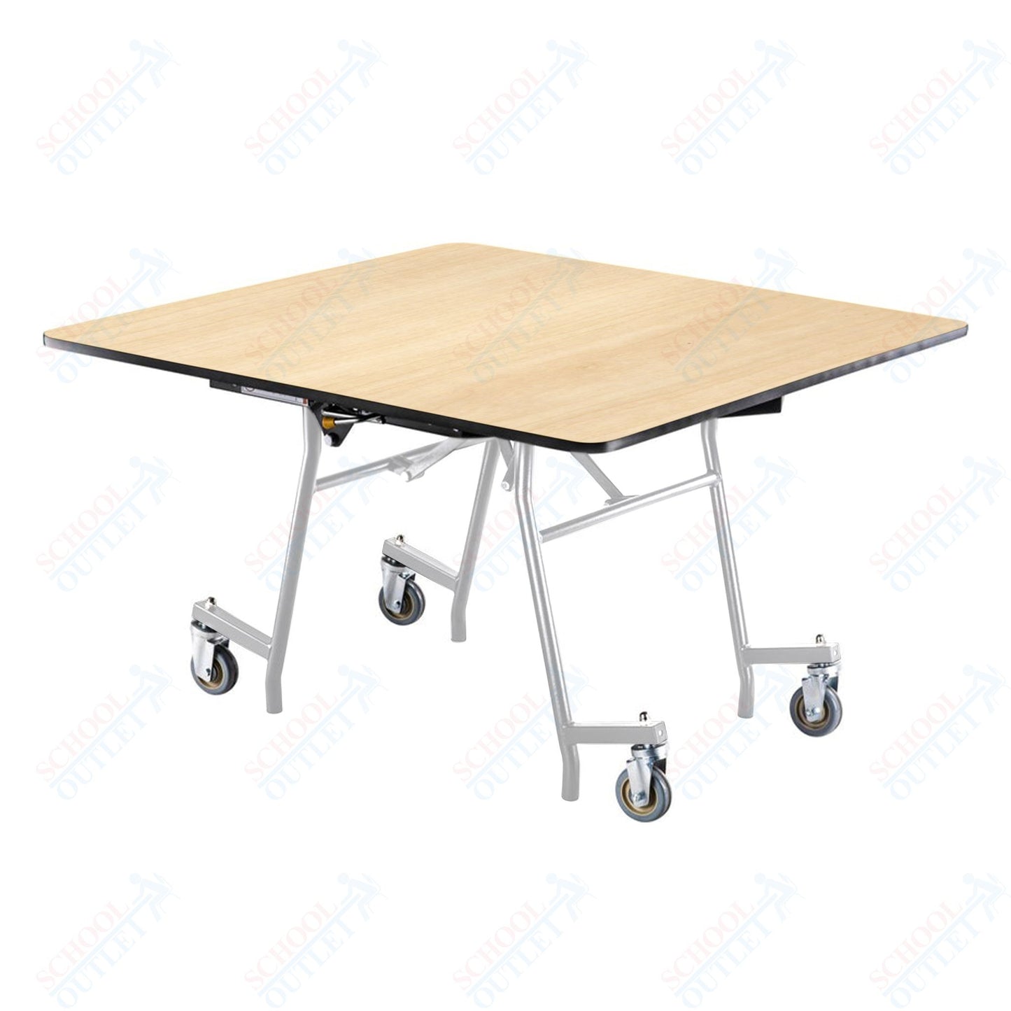 NPS MTSSF Series 48" Square Easyfold Mobile Table (National Public Seating NPS-MTSSF-48Q)