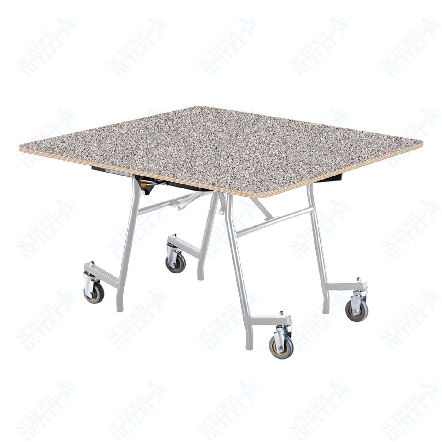 NPS MTSSF Series 48" Square Easyfold Mobile Table (National Public Seating NPS-MTSSF-48Q)