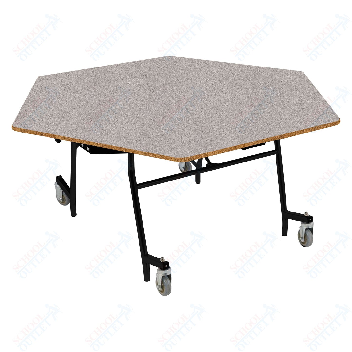 NPS EasyFold 60" Hexagon Table (National Public Seating NPS-MTSSF-60H)