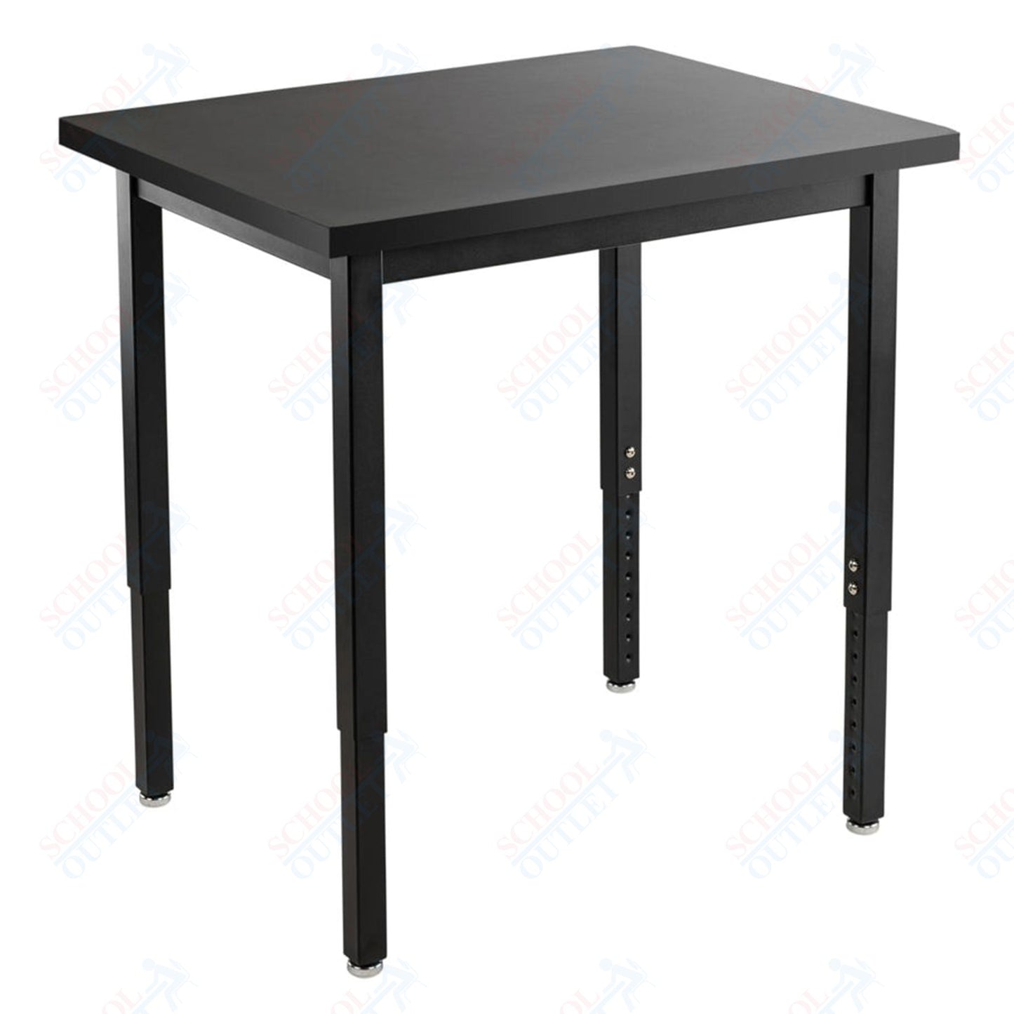 NPS Height Adjustable Science Lab Table, 24" X 30", Steel Legs (National Public Seating NPS-SLTX-2430)